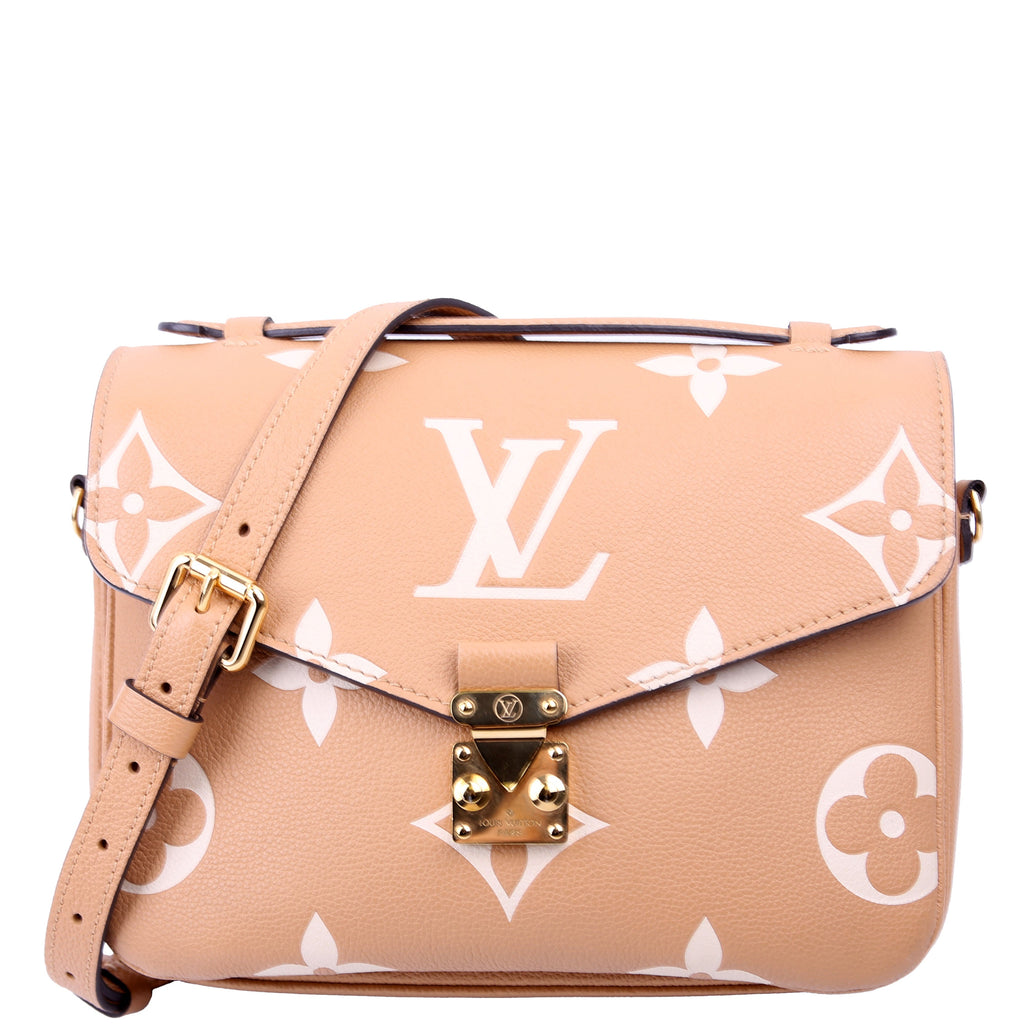 Pochette Metis Empreinte Bicolor Tan