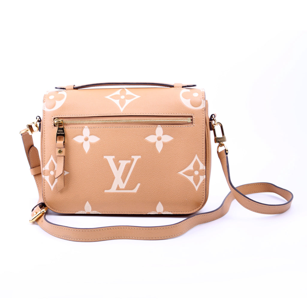 Pochette Metis Empreinte Bicolor Tan