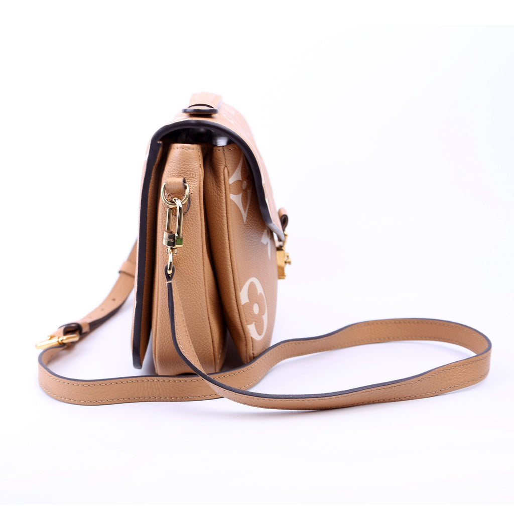 Pochette Metis Empreinte Bicolor Tan