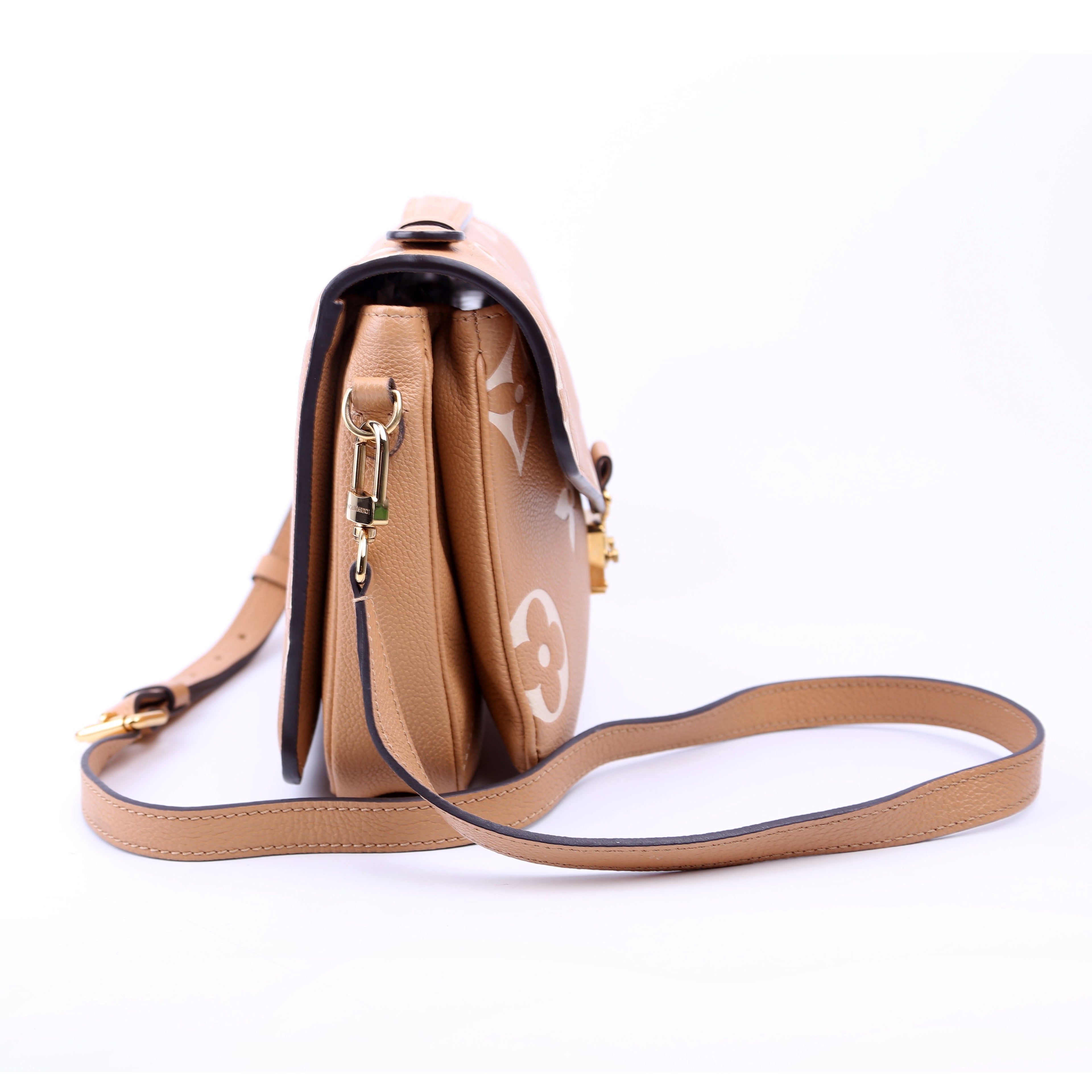 Pochette Metis Empreinte Bicolor Tan
