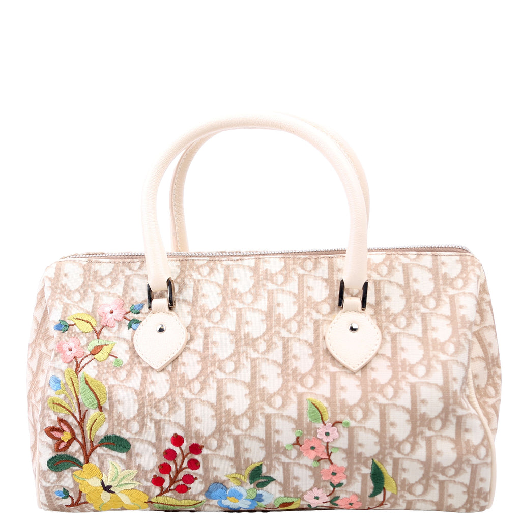 Diorissmo Boston Embroidered Flowers Beige