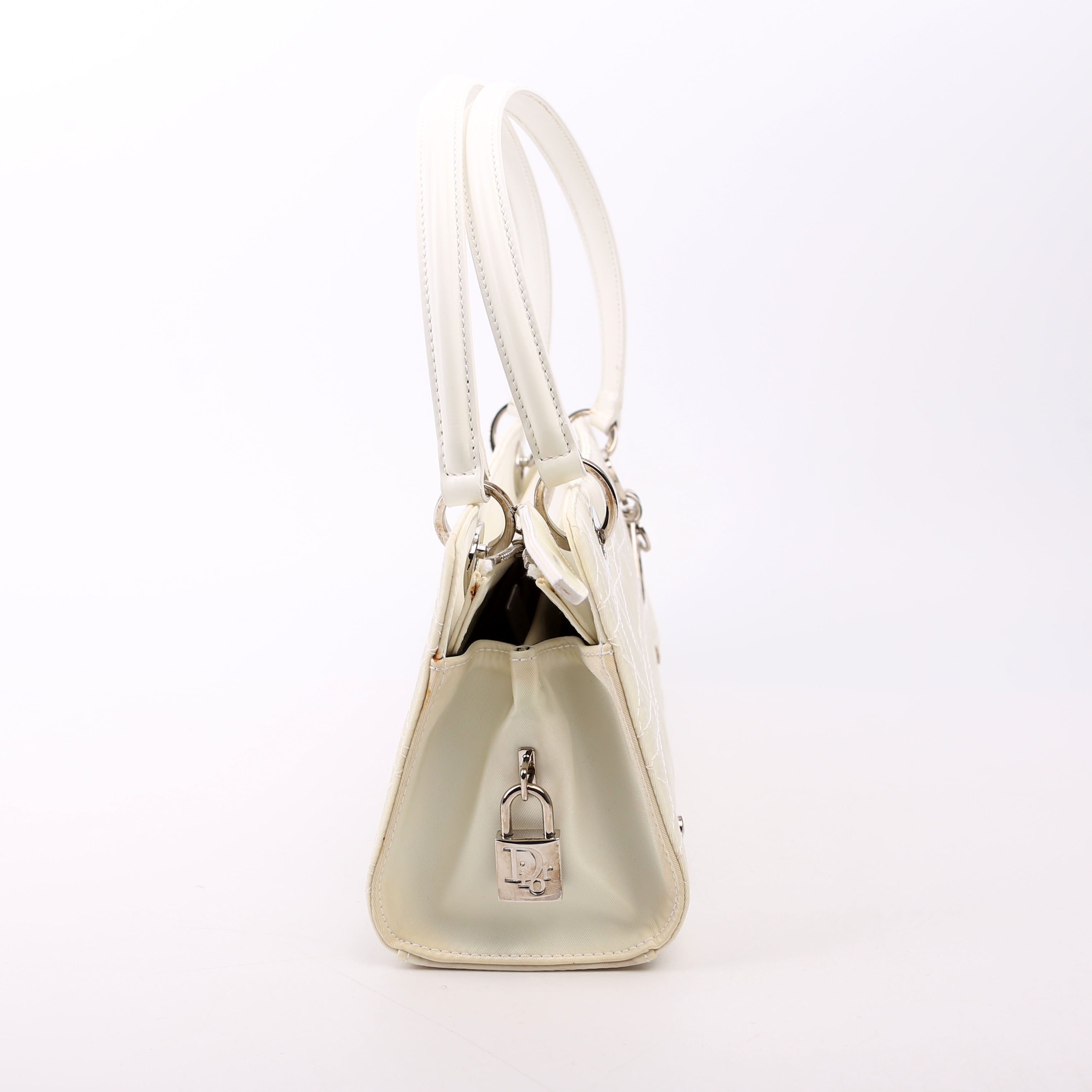 Lady Dior East West Vintage Canvas White