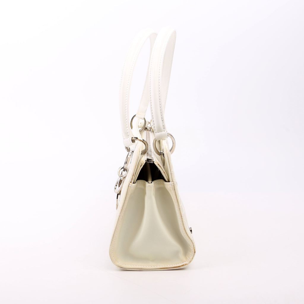 Lady Dior East West Vintage Canvas White