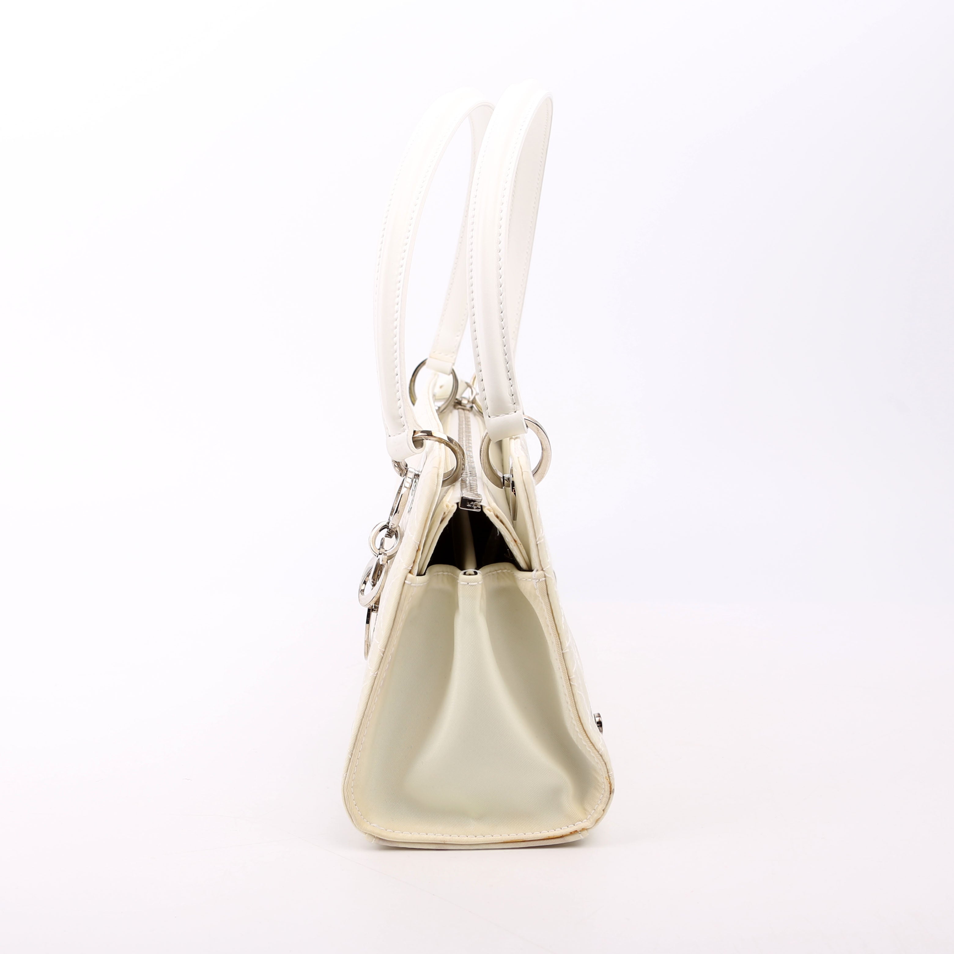 Lady Dior East West Vintage Canvas White