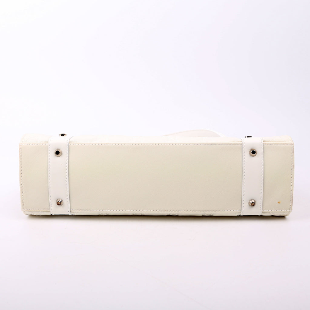 Lady Dior East West Vintage Canvas White
