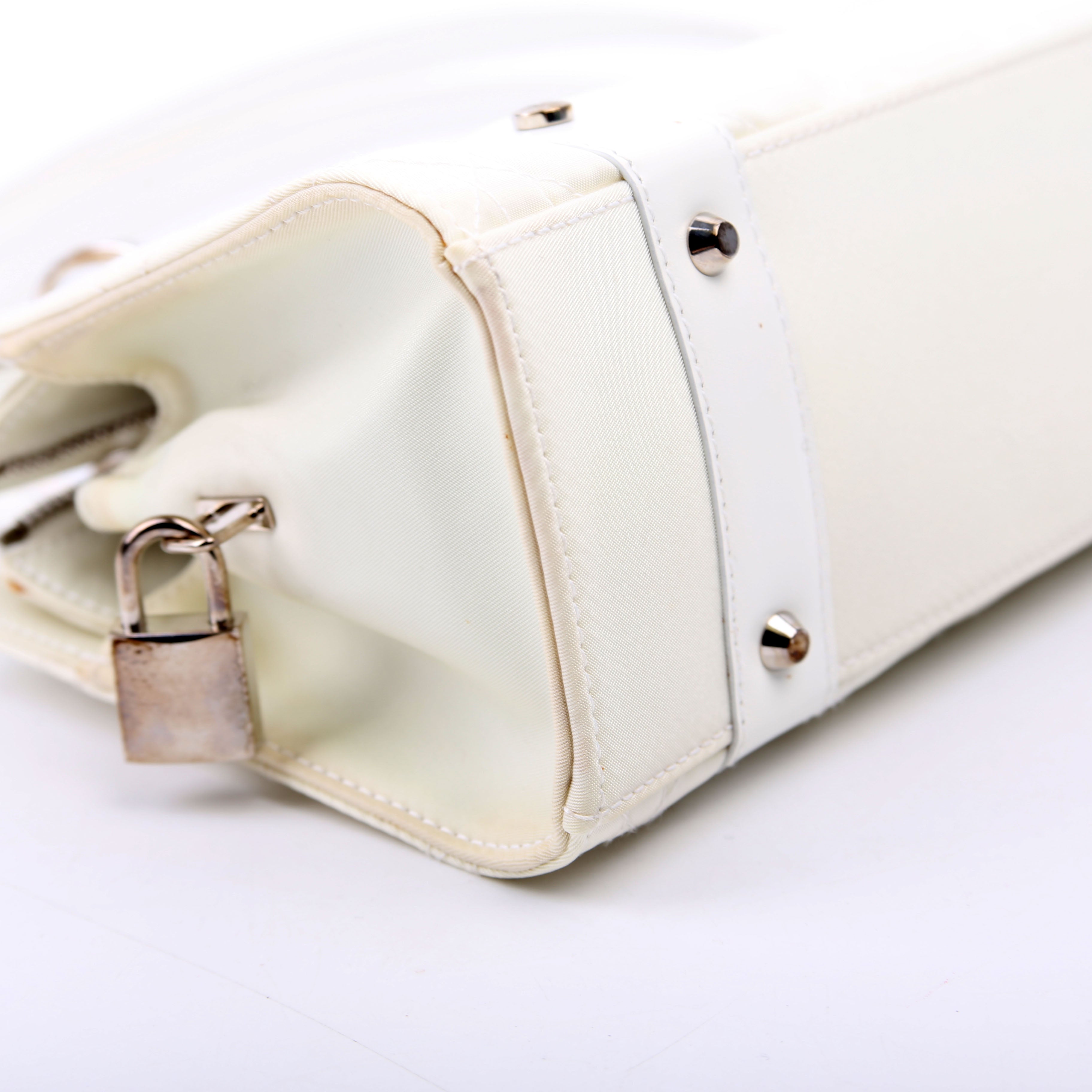 Lady Dior East West Vintage Canvas White