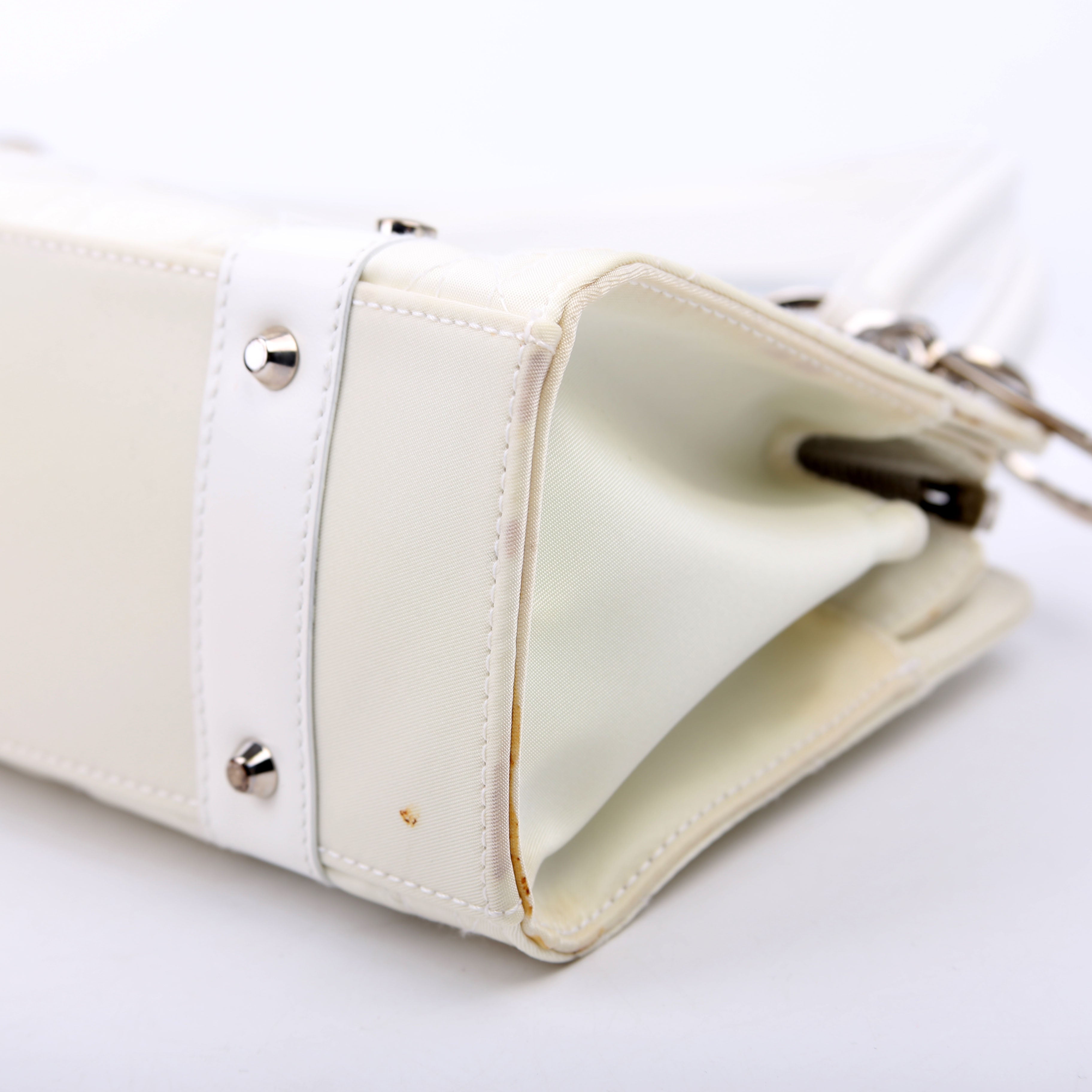 Lady Dior East West Vintage Canvas White