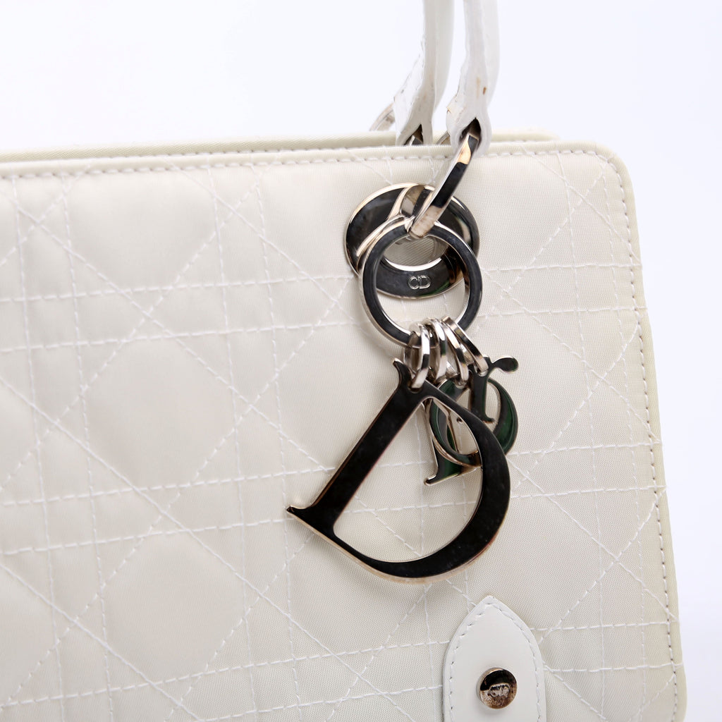 Lady Dior East West Vintage Canvas White