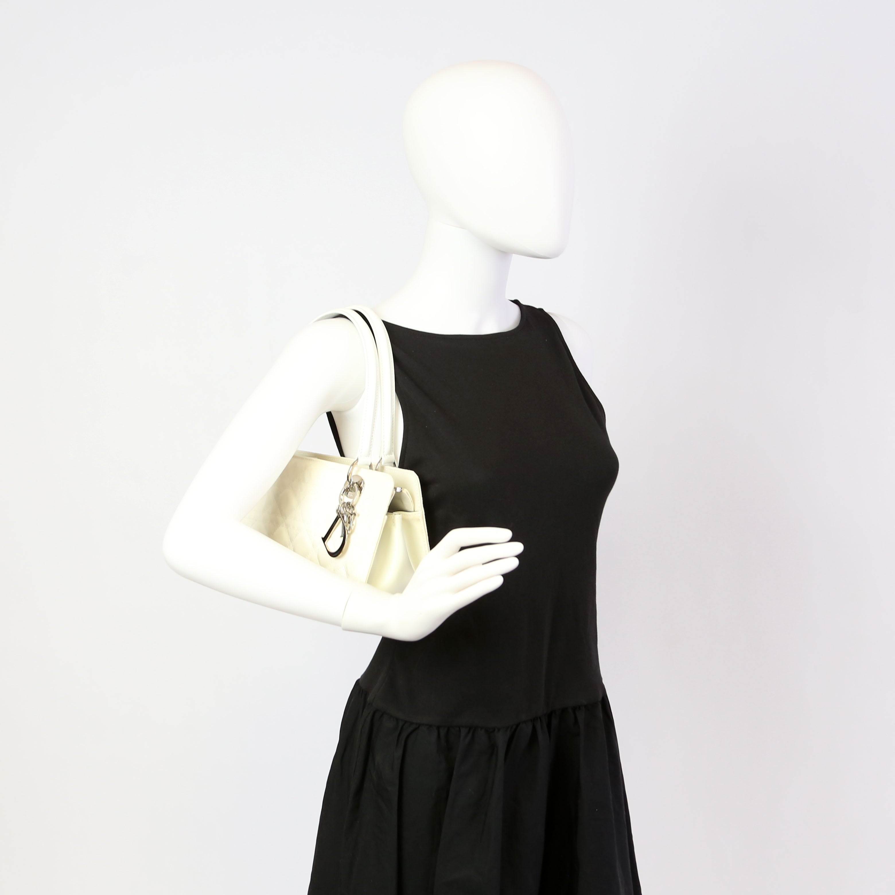 Lady Dior East West Vintage Canvas White