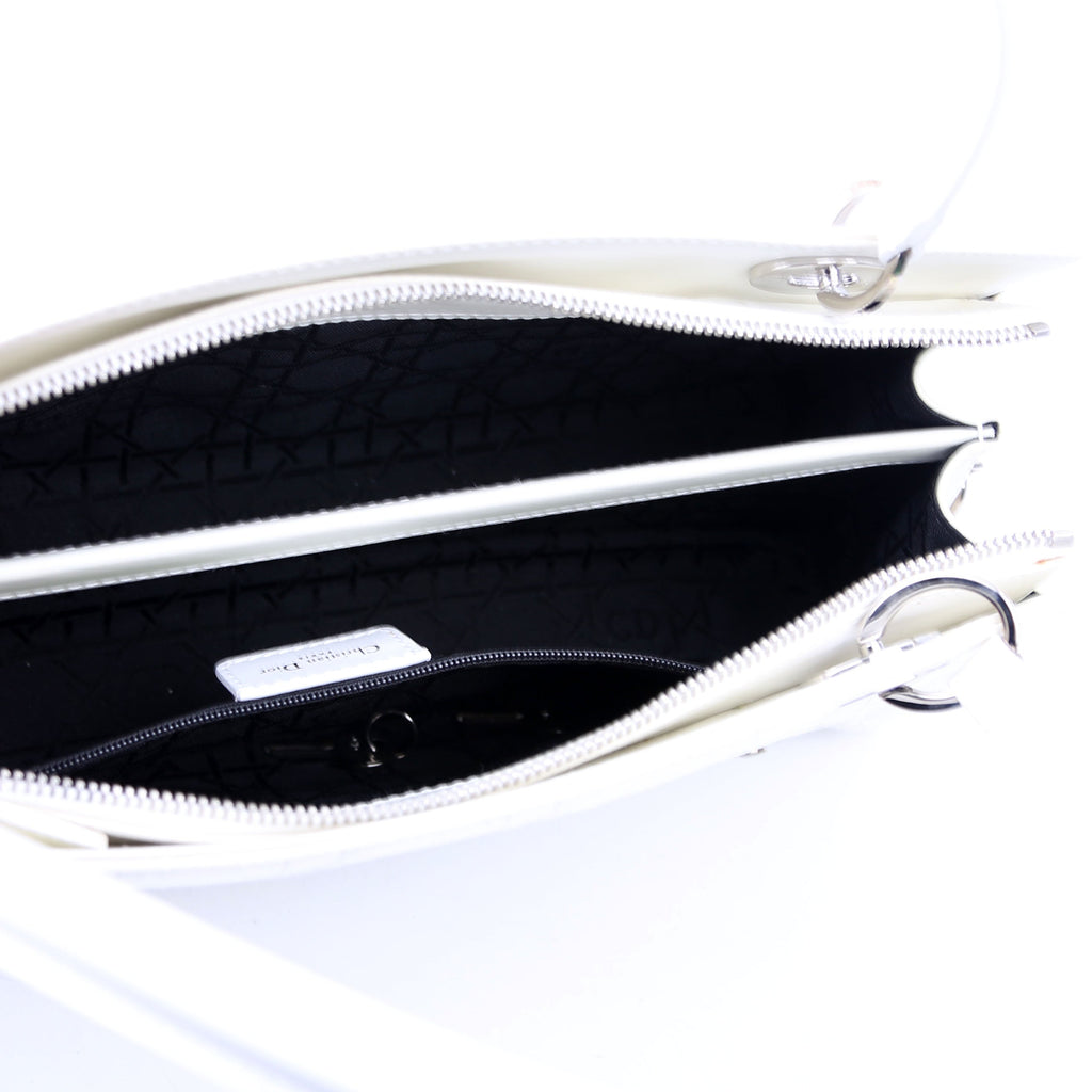 Lady Dior East West Vintage Canvas White