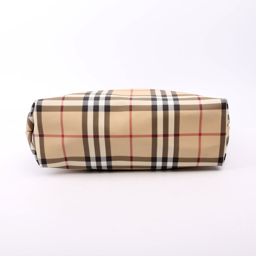 Nova Check Coated Canvas Tote Tan/Black
