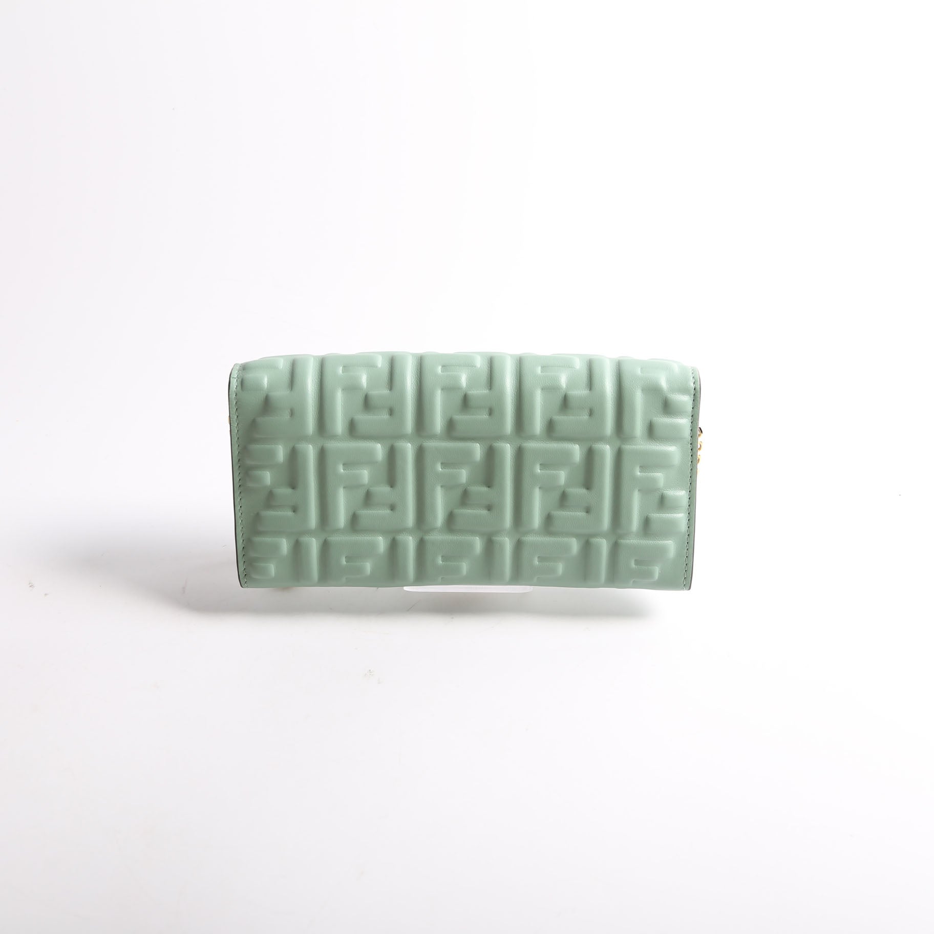 8M0365 FF Embossed Wallet On Chain Green