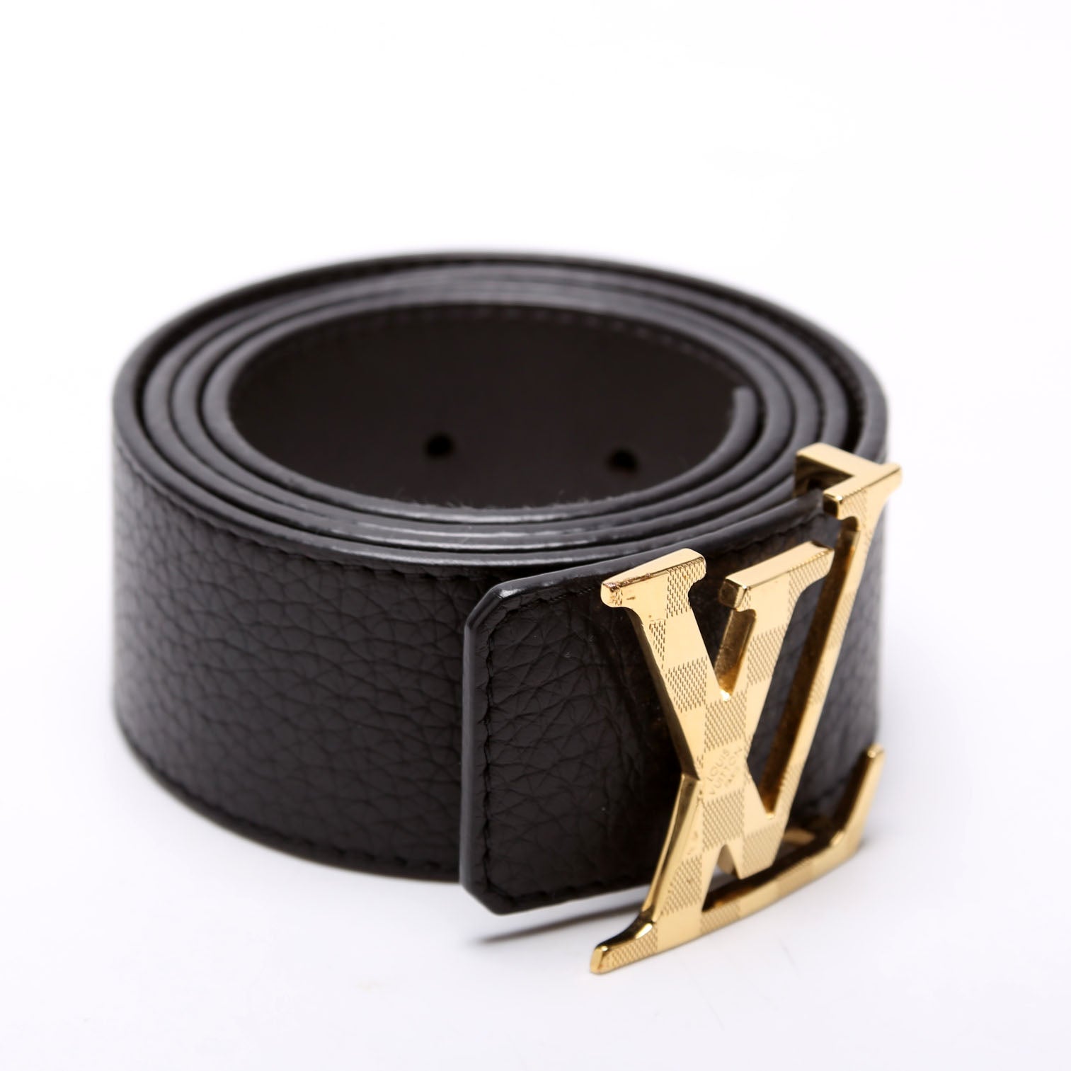 LV Damier Buckle Reversible Leather Belt Size 85/34