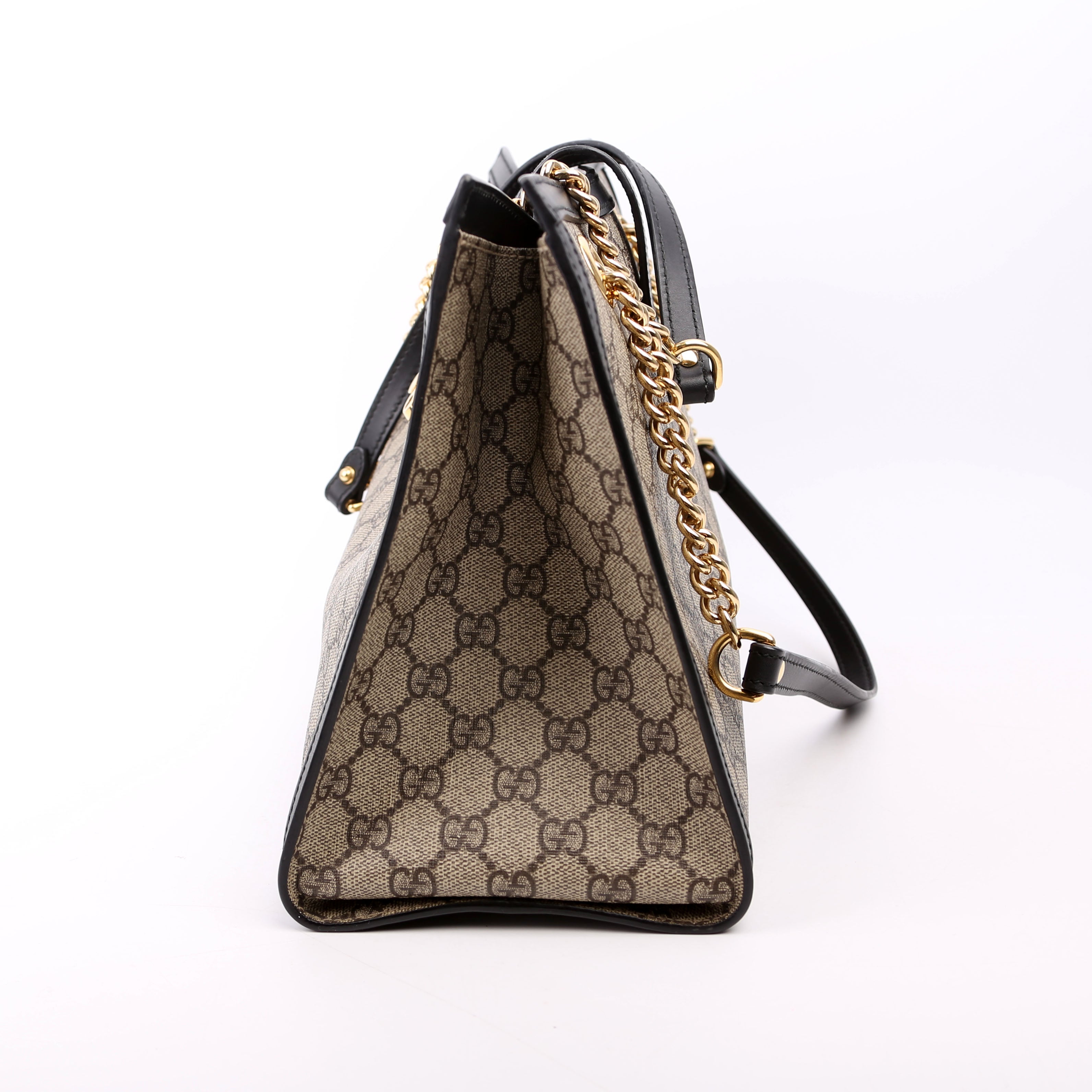 479197 Padlock GG Shoulder Medium Black
