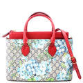 409534 GG Blooms Small Zip Tote Red