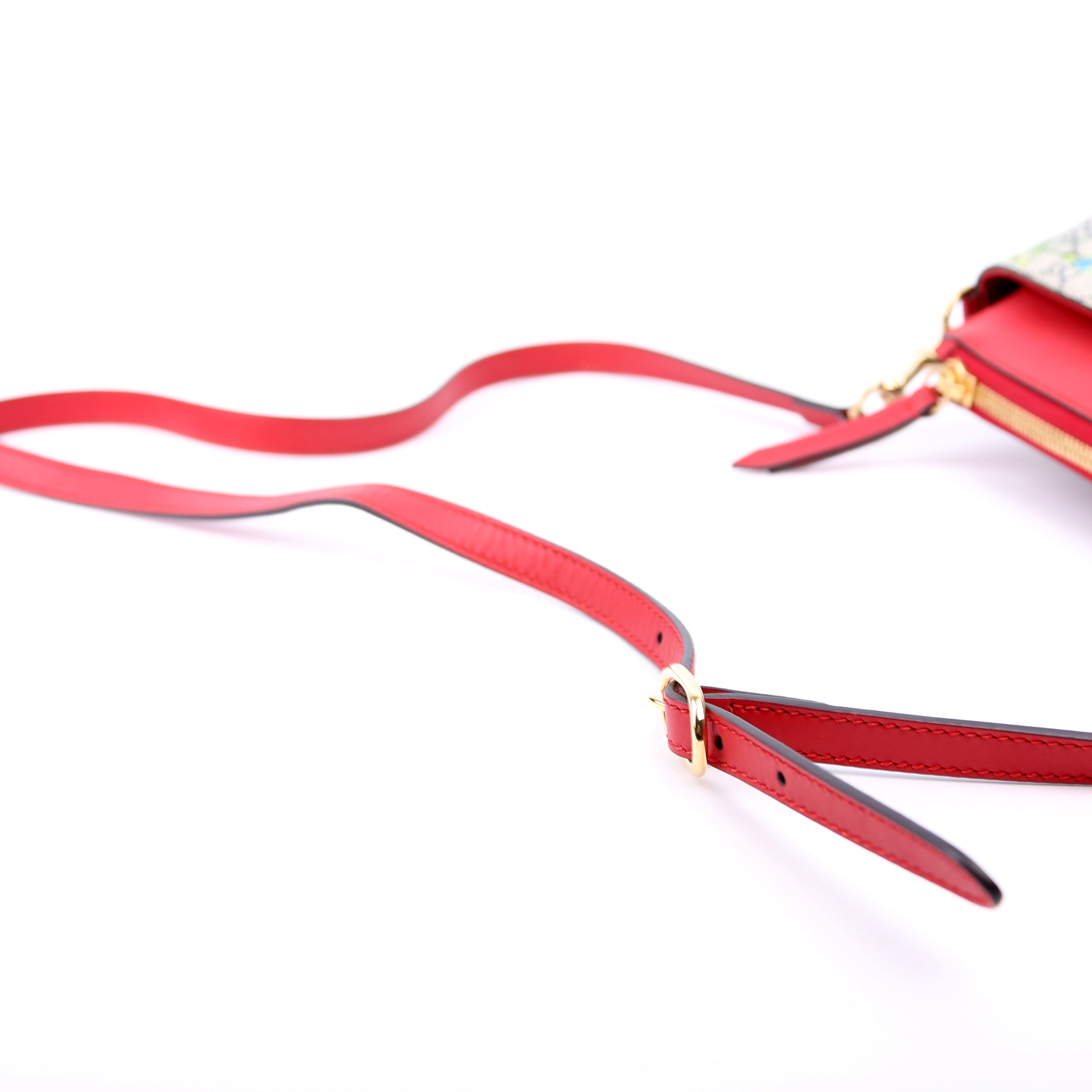 409534 GG Blooms Small Zip Tote Red