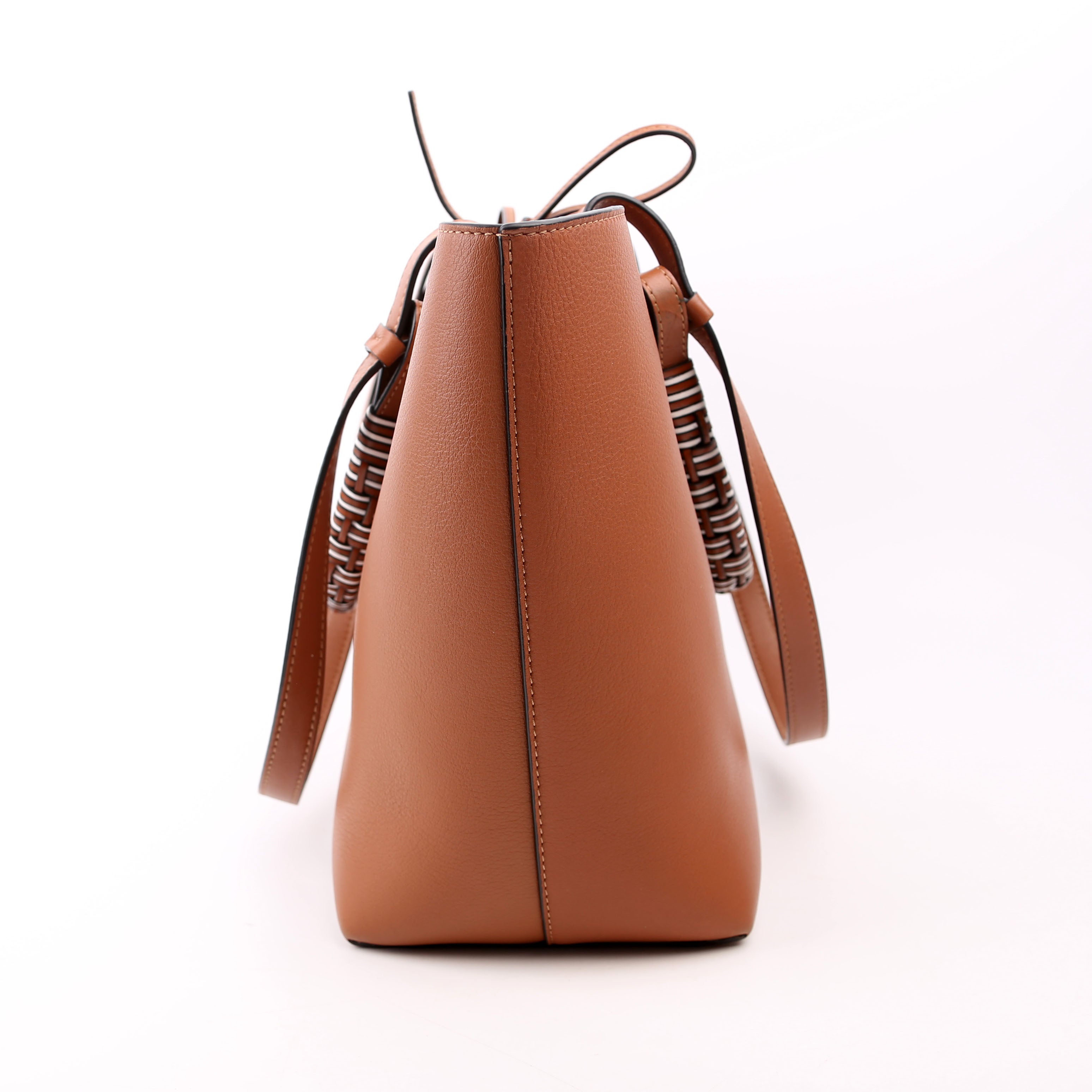 Anagram Smooth Calfskin Small Tote Brown