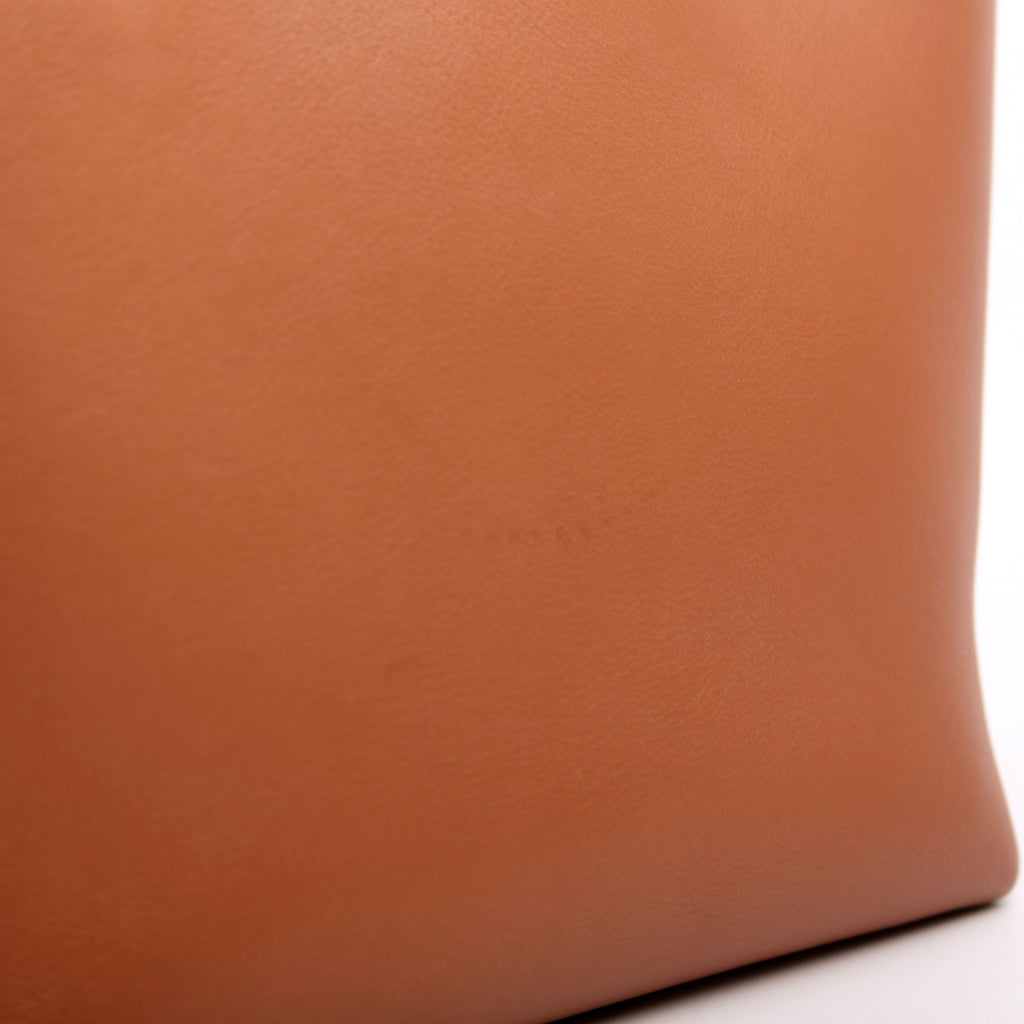 Anagram Smooth Calfskin Small Tote Brown