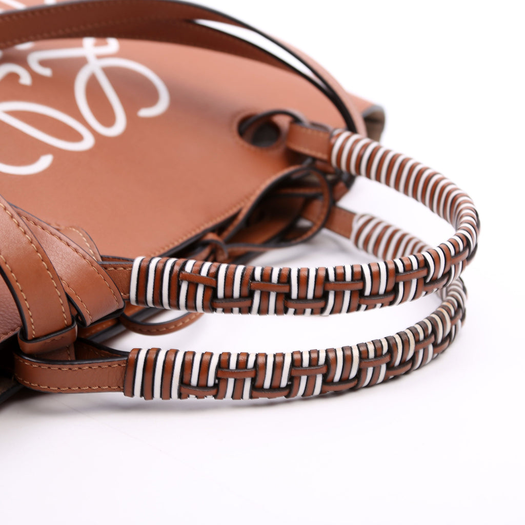 Anagram Smooth Calfskin Small Tote Brown