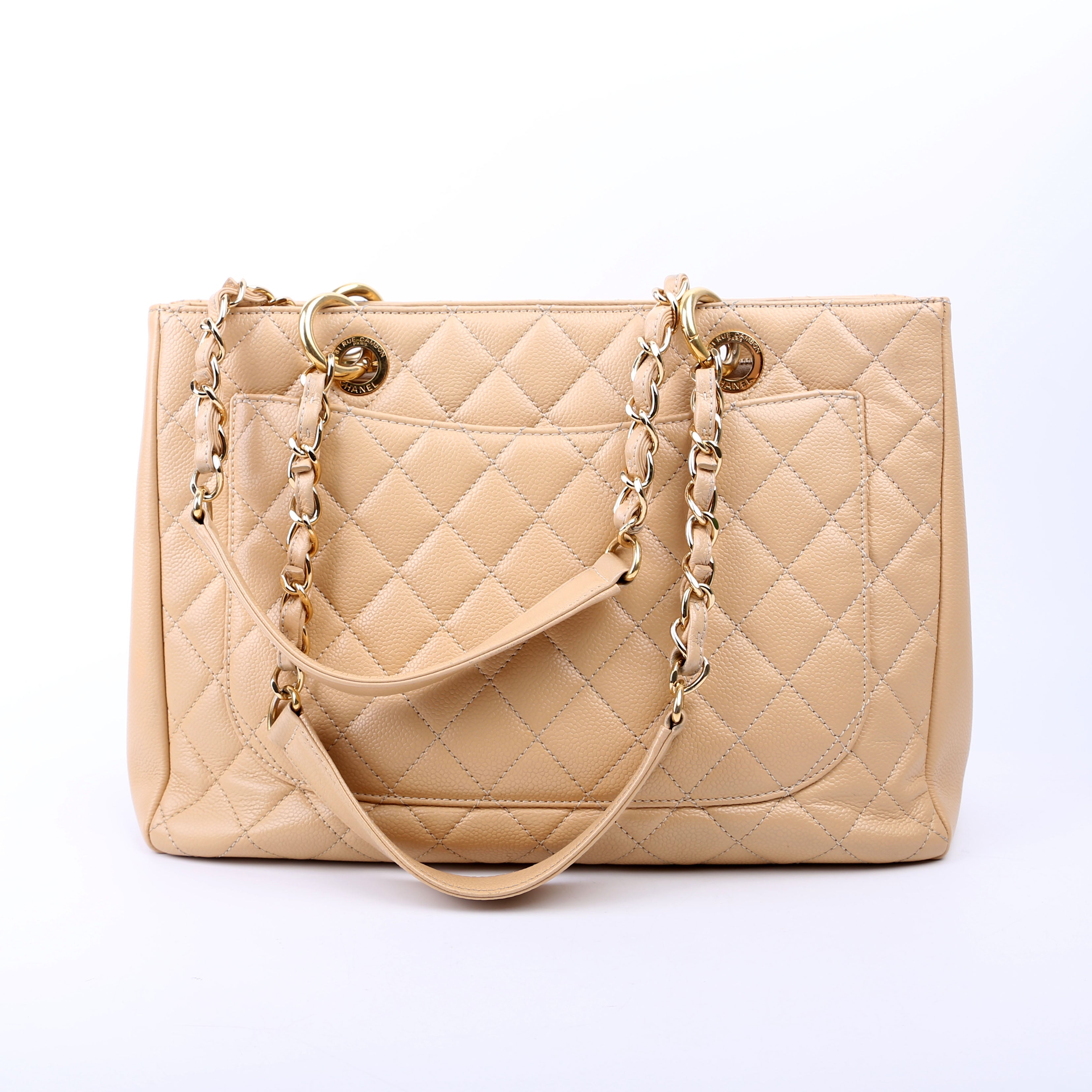 Grand Shopping Tote Caviar Nude
