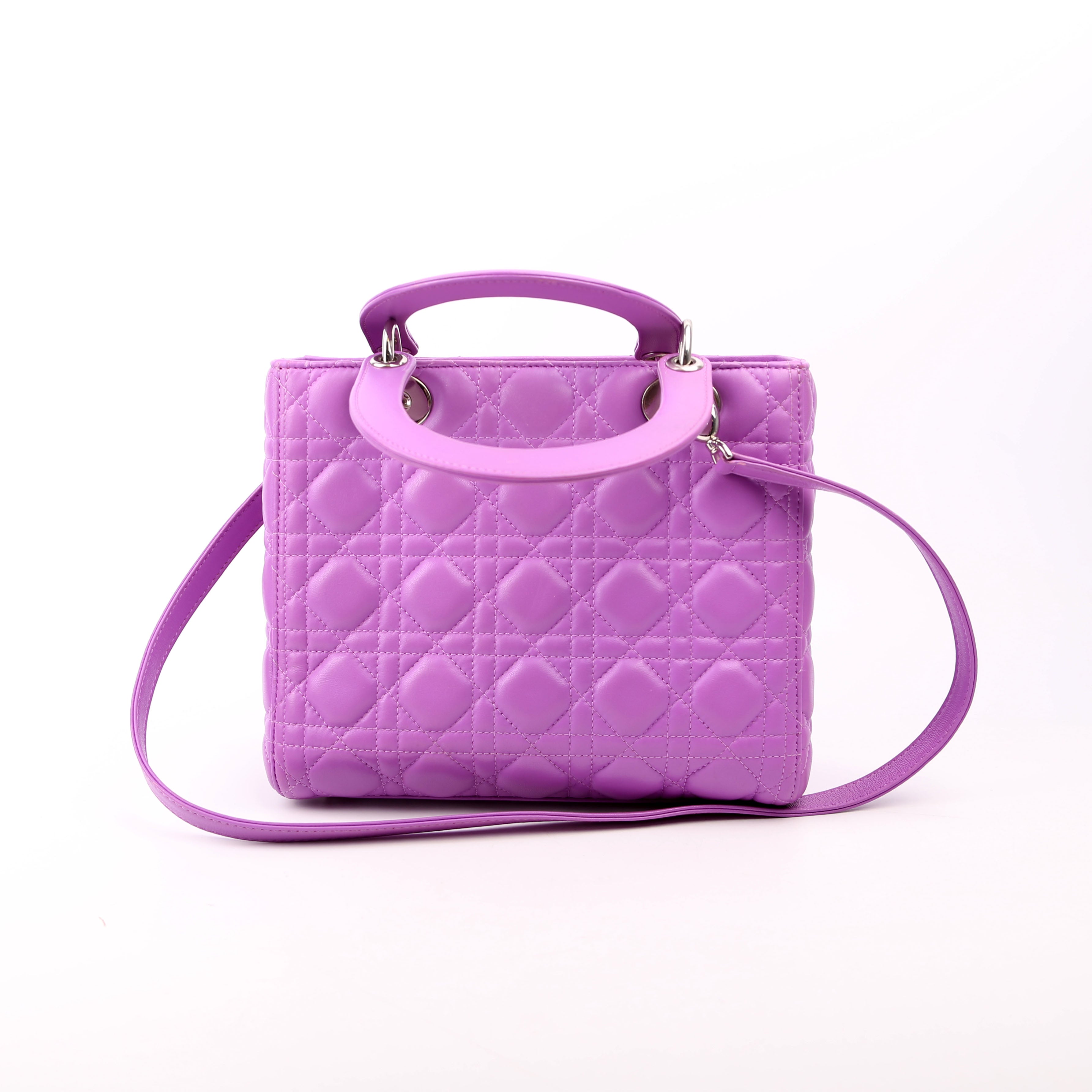 Lady Dior Medium Lambskin Purple