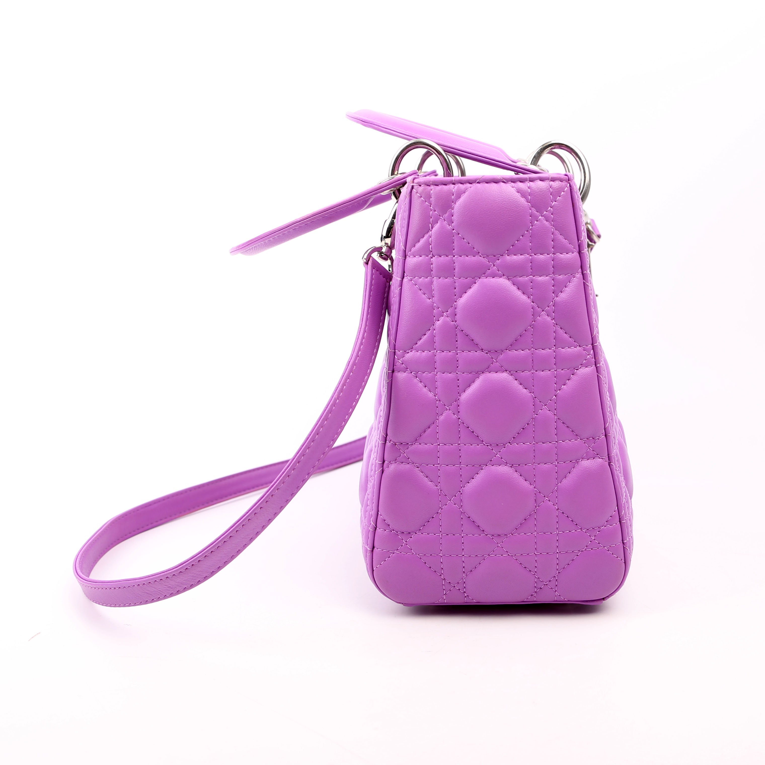 Lady Dior Medium Lambskin Purple