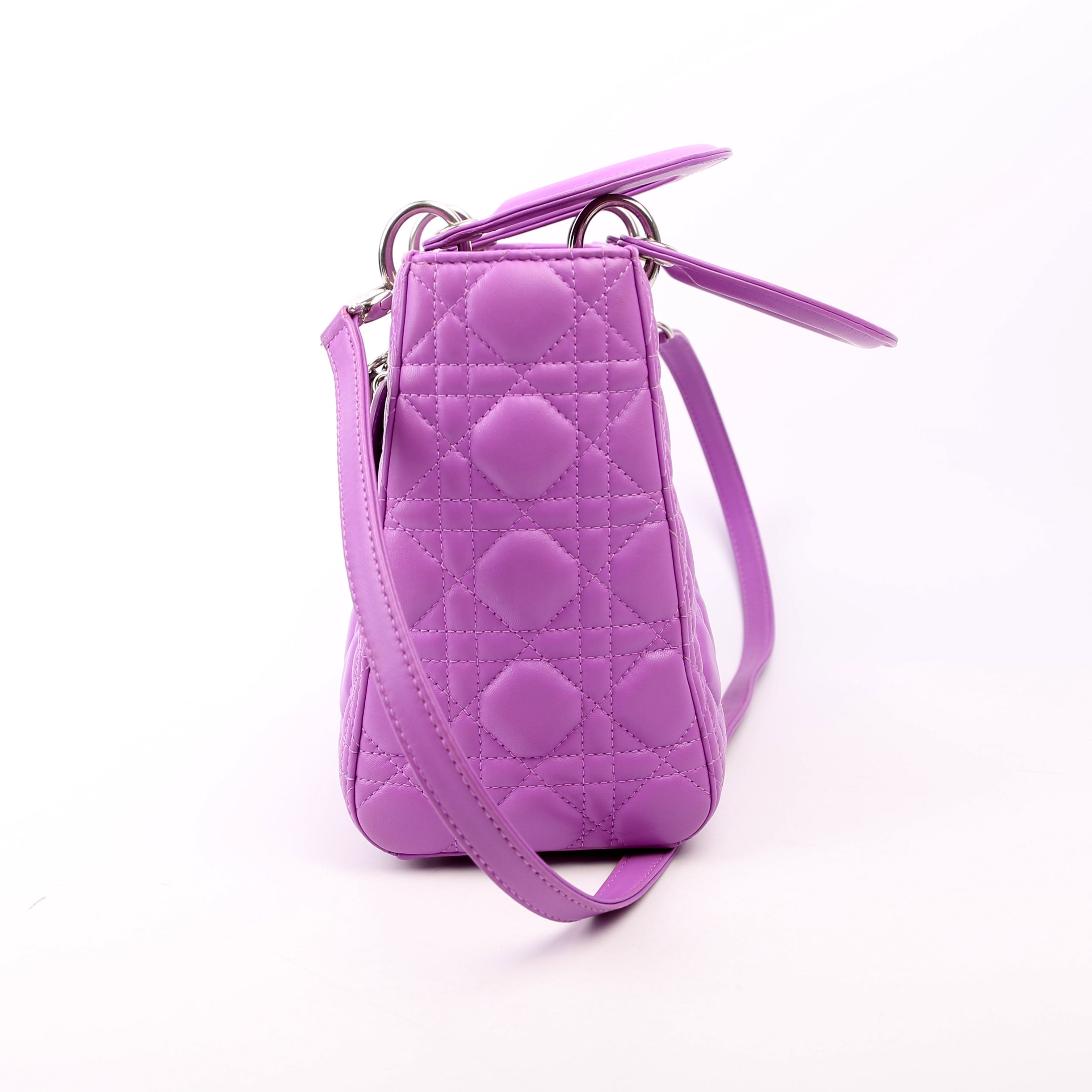 Lady Dior Medium Lambskin Purple