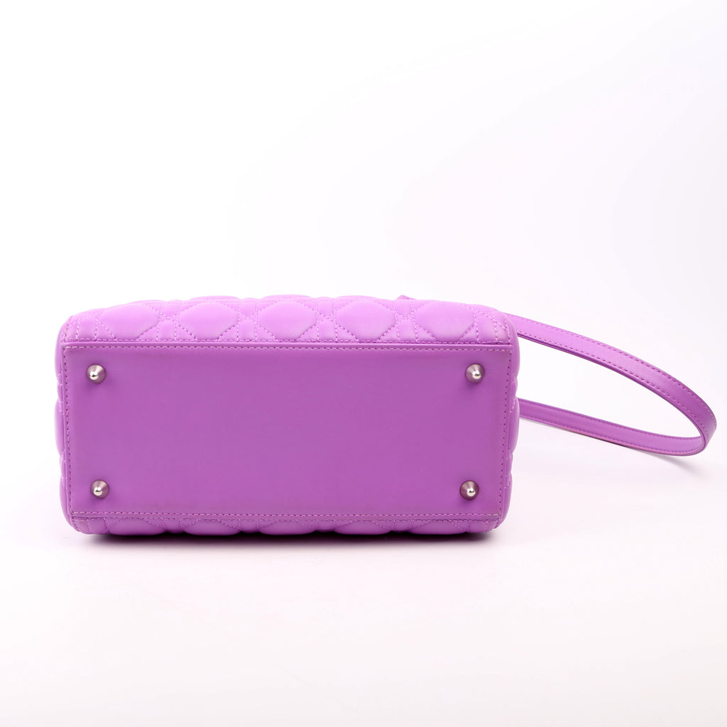 Lady Dior Medium Lambskin Purple