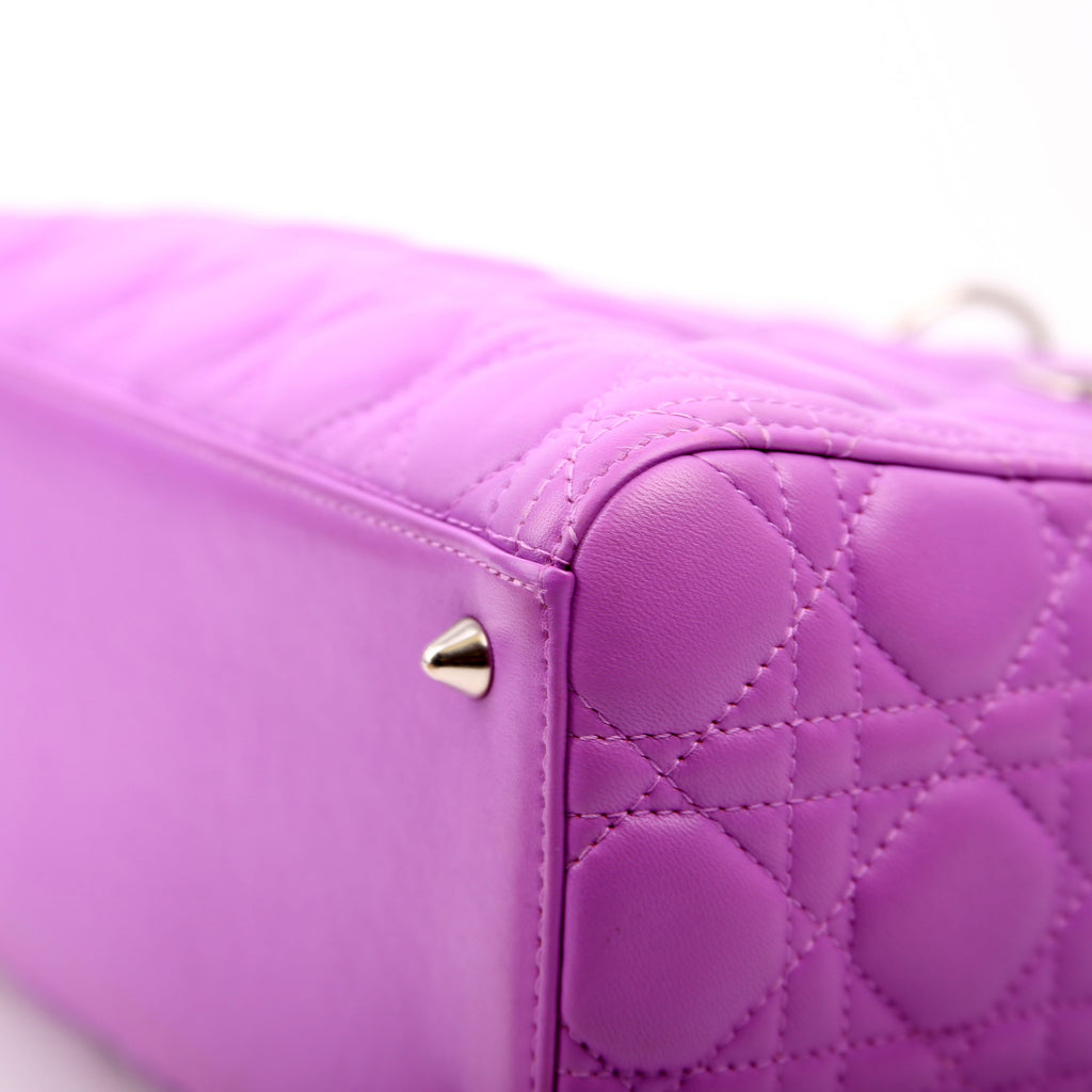 Lady Dior Medium Lambskin Purple