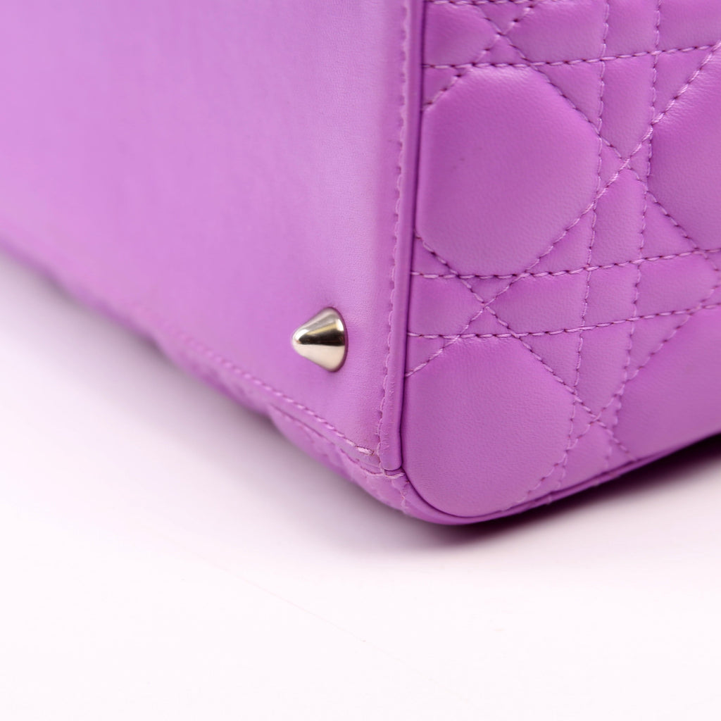 Lady Dior Medium Lambskin Purple
