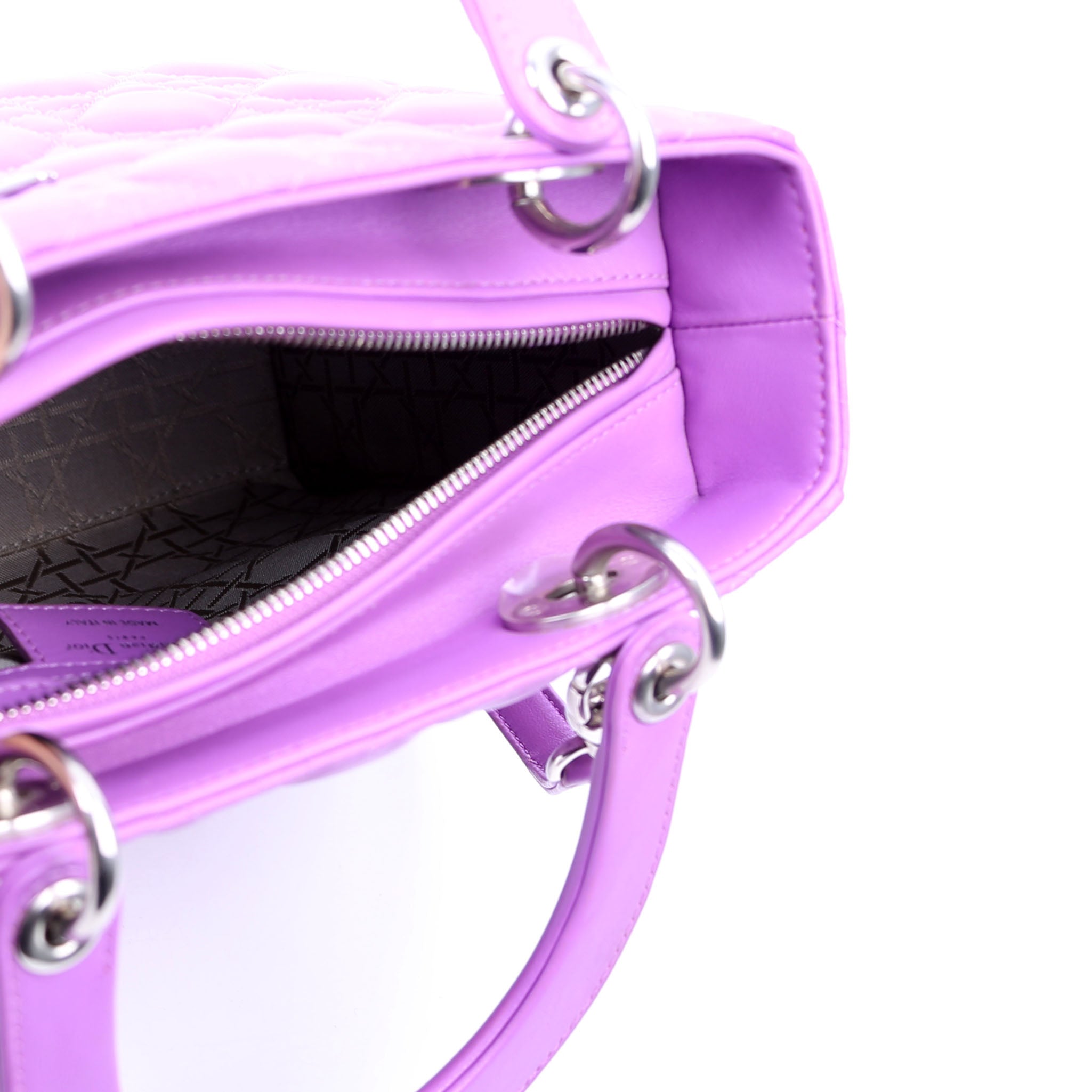 Lady Dior Medium Lambskin Purple