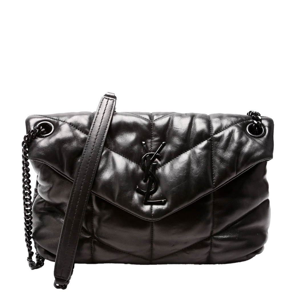 Puffer Quilted Small Lambskin 577476 Black