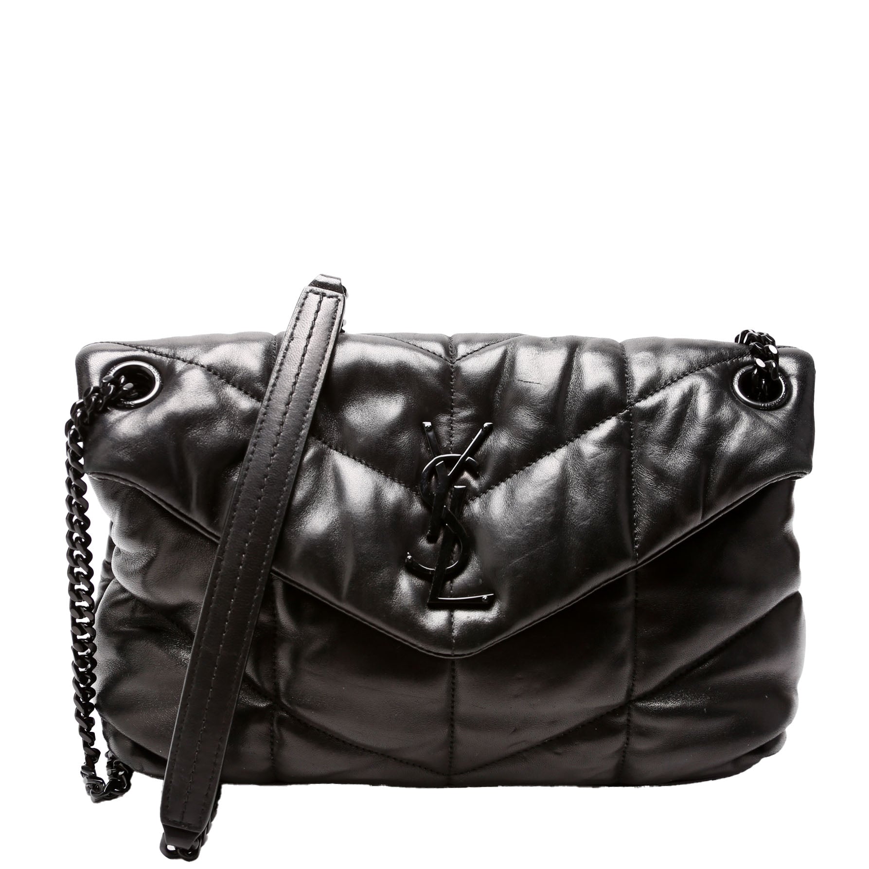 Puffer Quilted Small Lambskin 577476 Black
