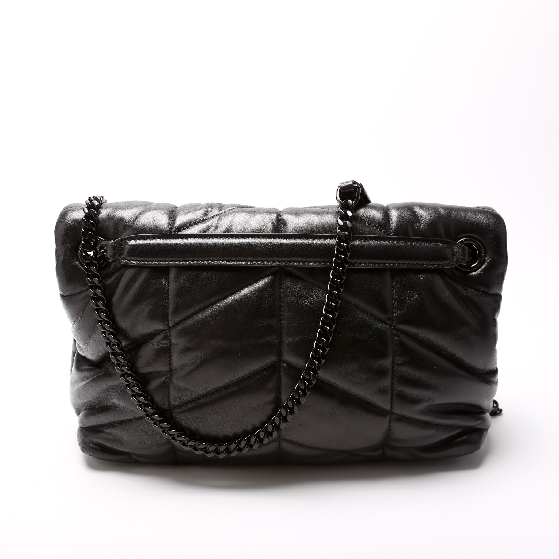 Puffer Quilted Small Lambskin 577476 Black