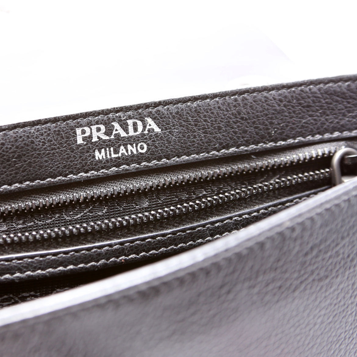1BD147 Glace Calfskin Studded Crossbody Black