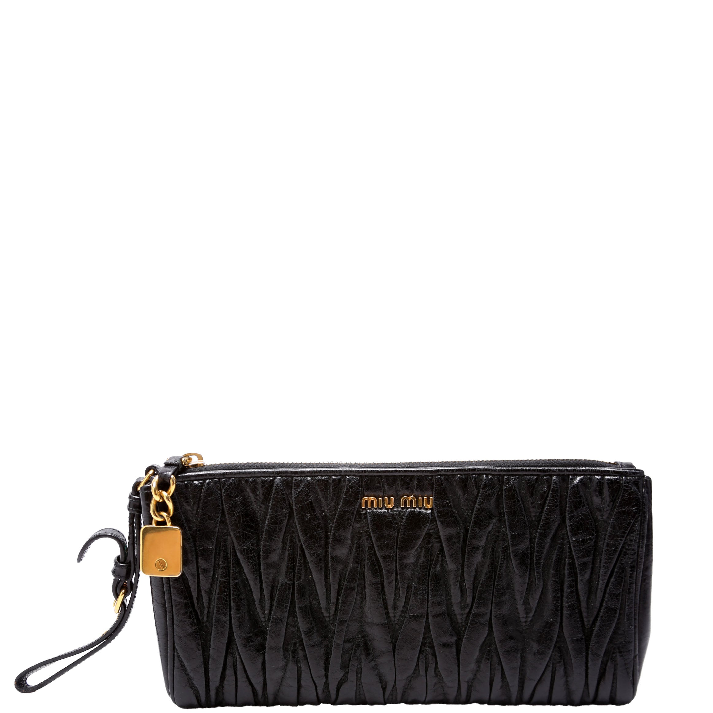 Matelasse Lambskin Clutch Black