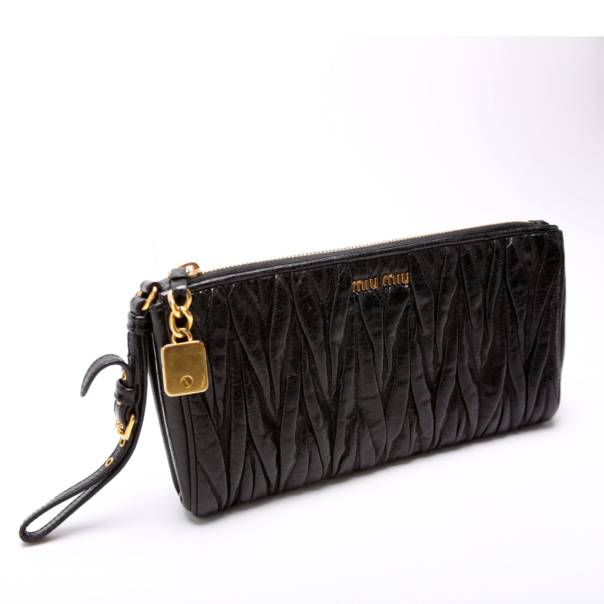 Matelasse Lambskin Clutch Black