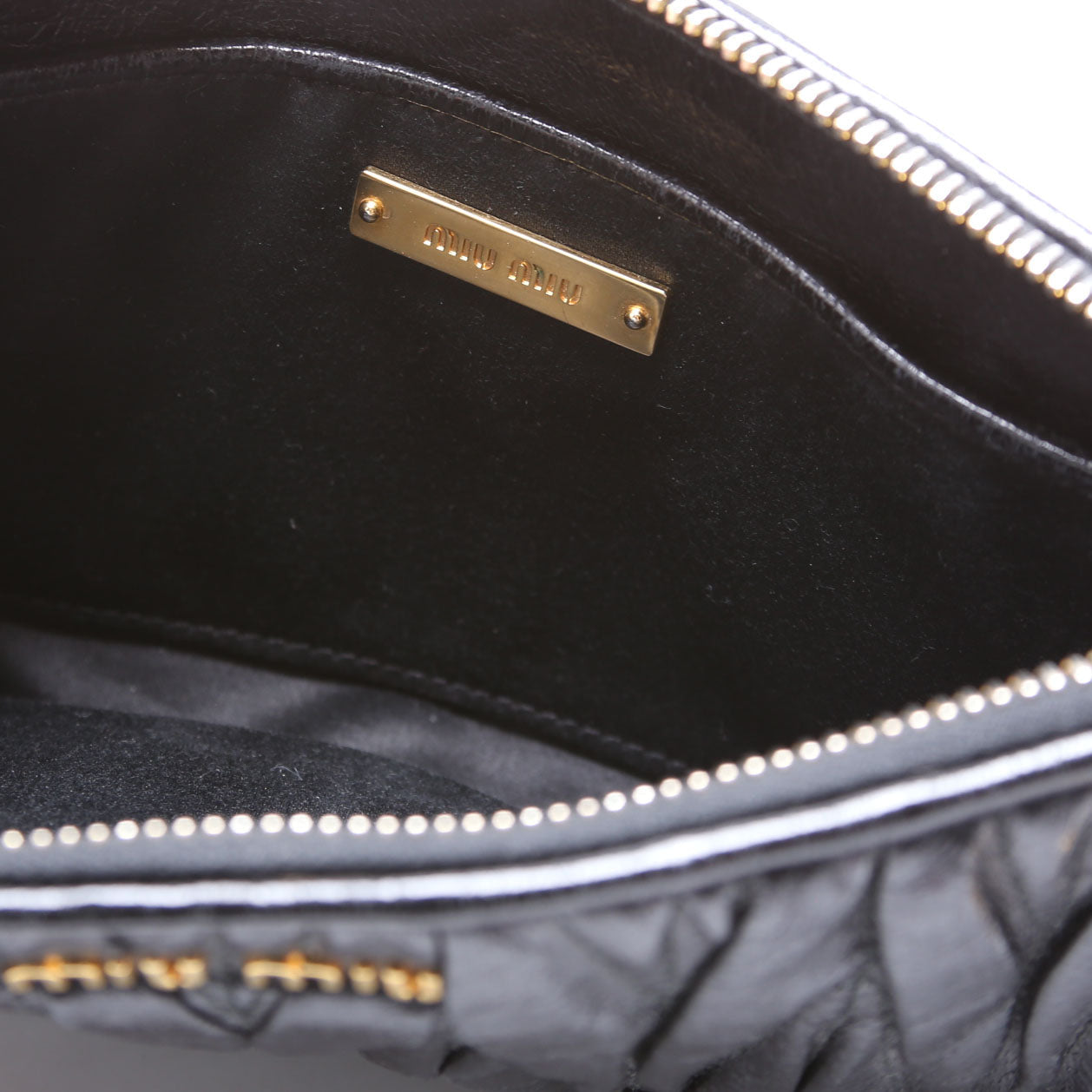 Matelasse Lambskin Clutch Black