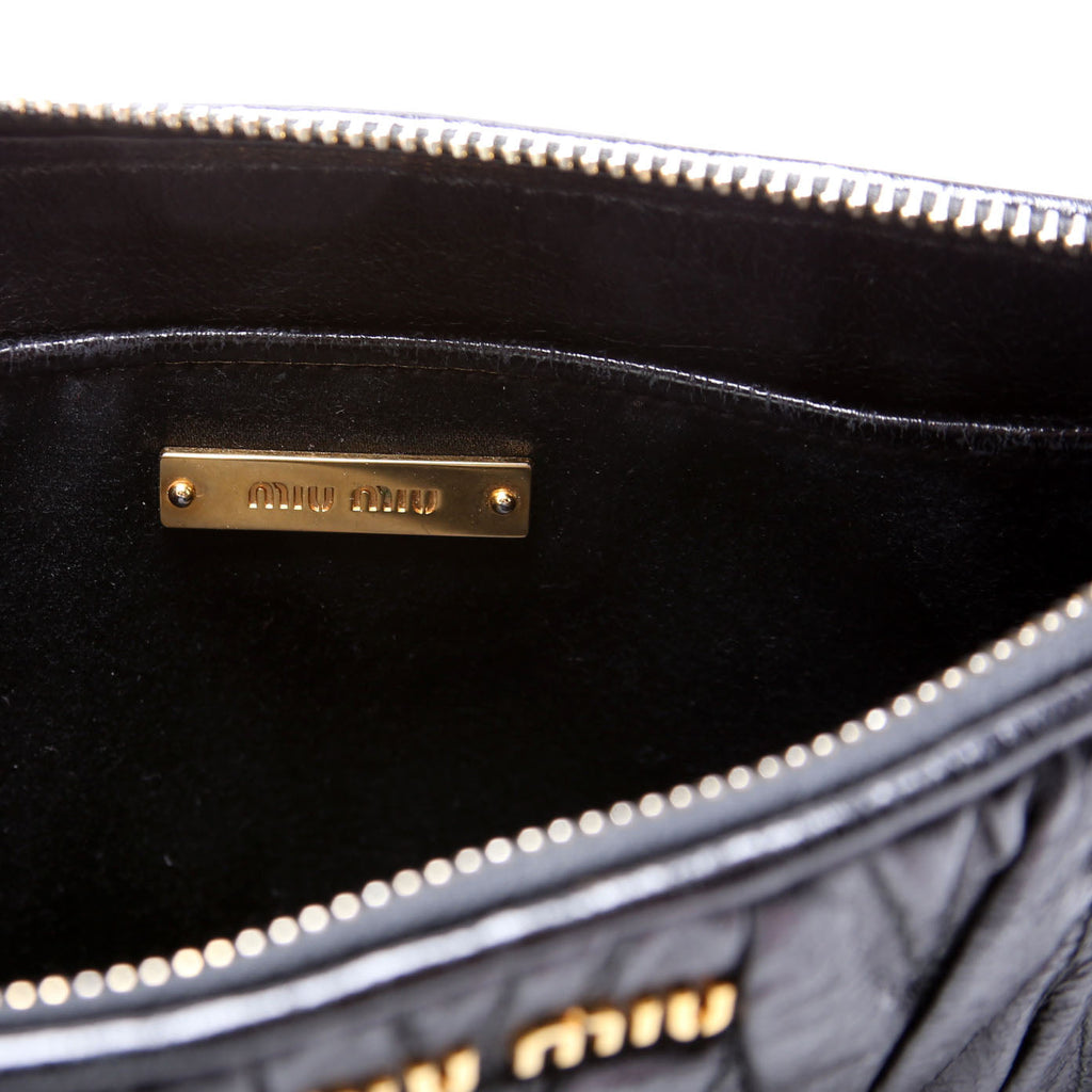 Matelasse Lambskin Clutch Black