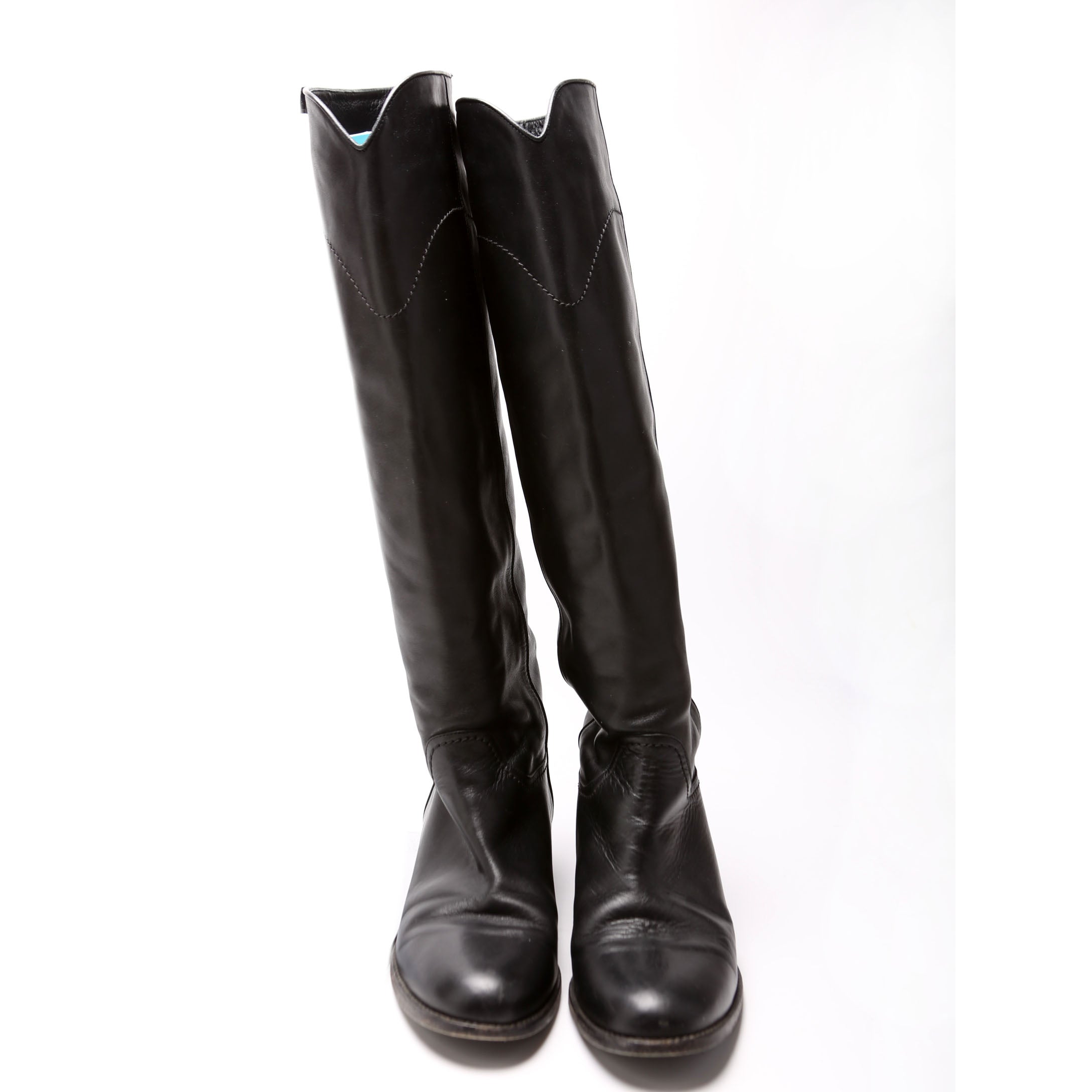 CC Riding Boots Leather Size 39 Black