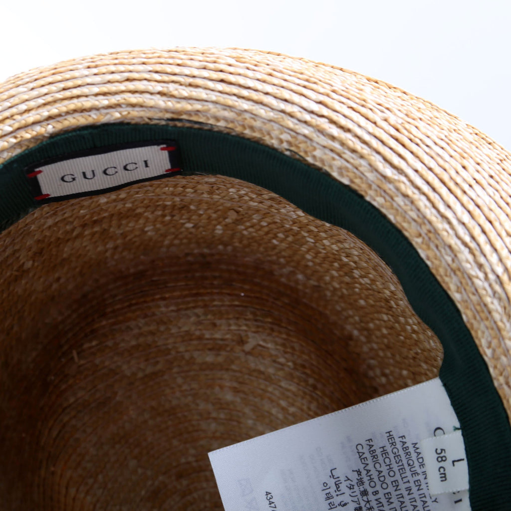 447364 Abaca Straw Wed Fedora Size Large Beige/Red/Green