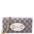 621892 Horsebit 1955 Wallet With Chain White