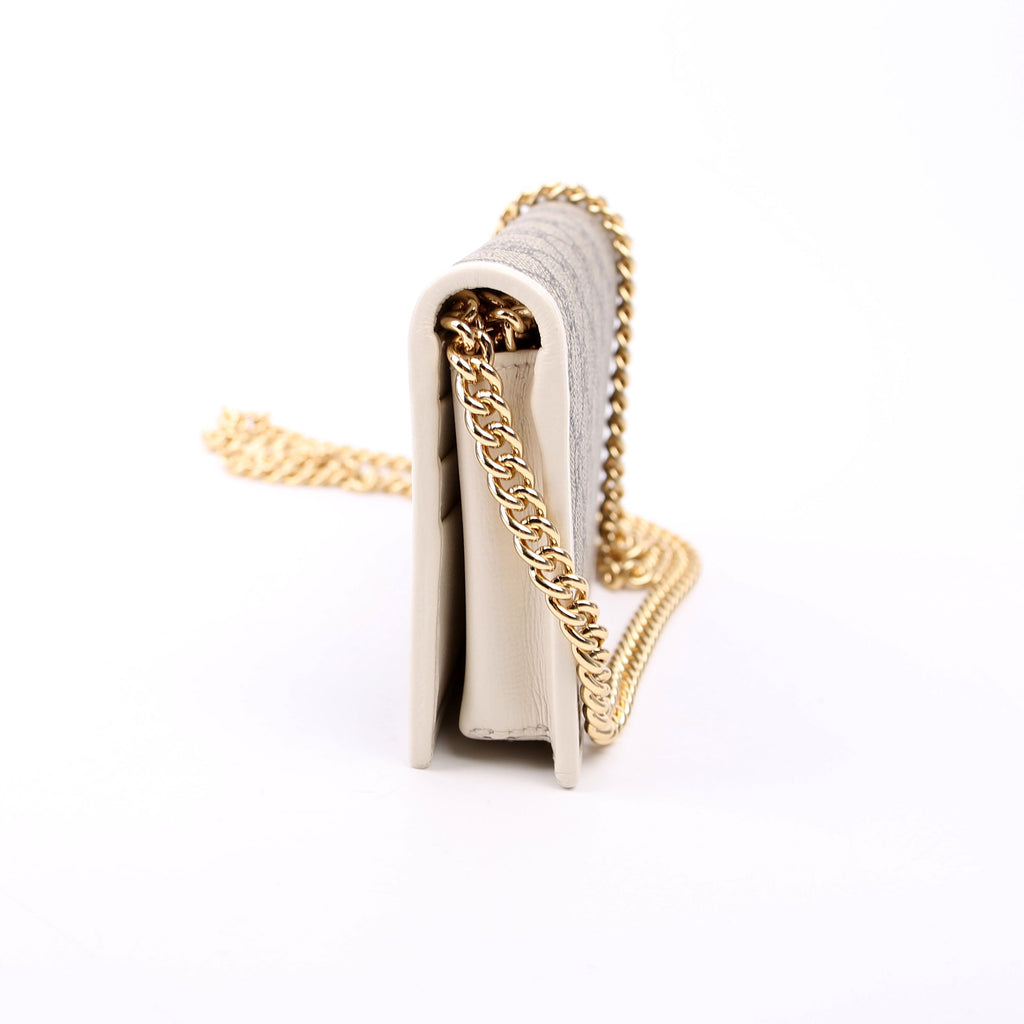 621892 Horsebit 1955 Wallet With Chain White