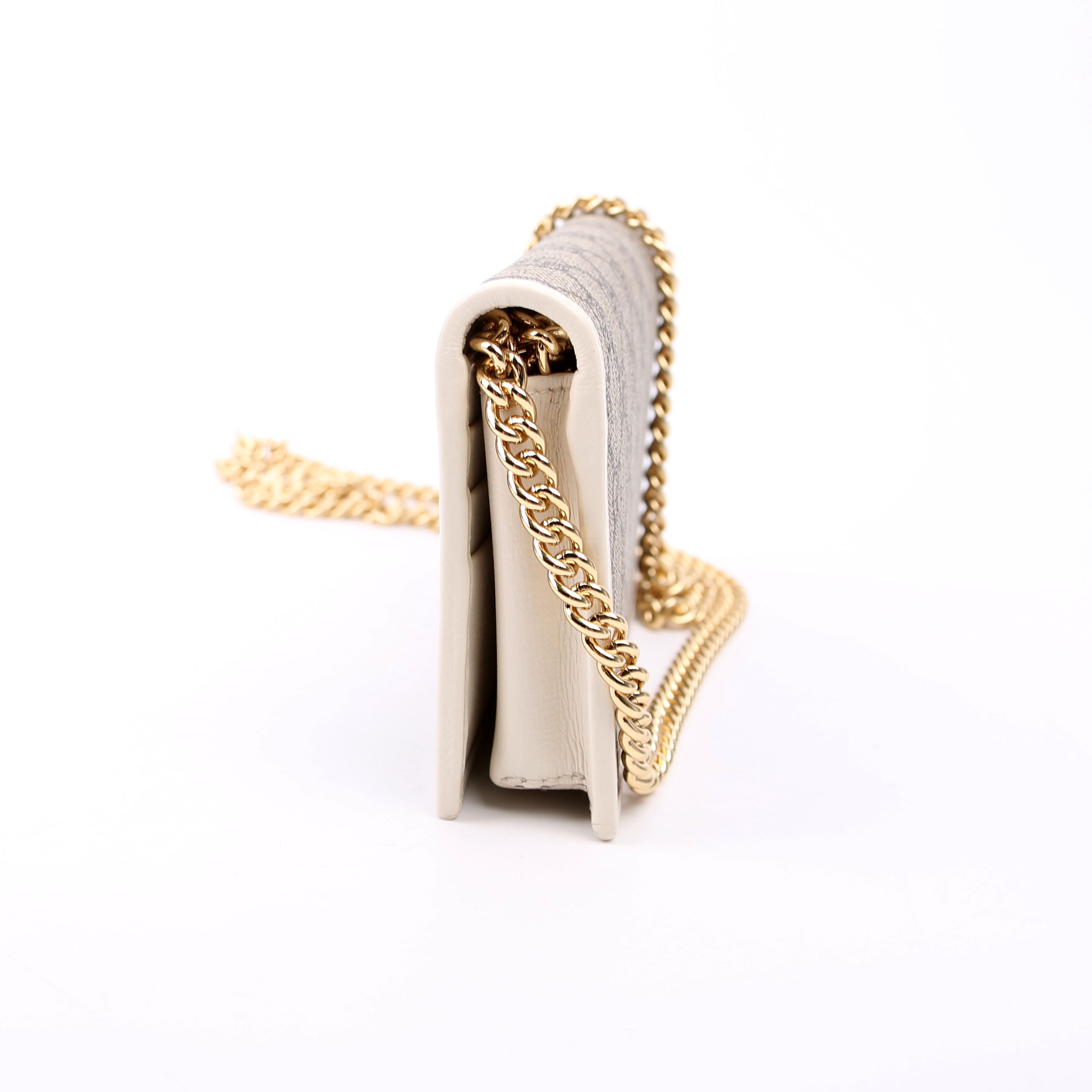 621892 Horsebit 1955 Wallet With Chain White
