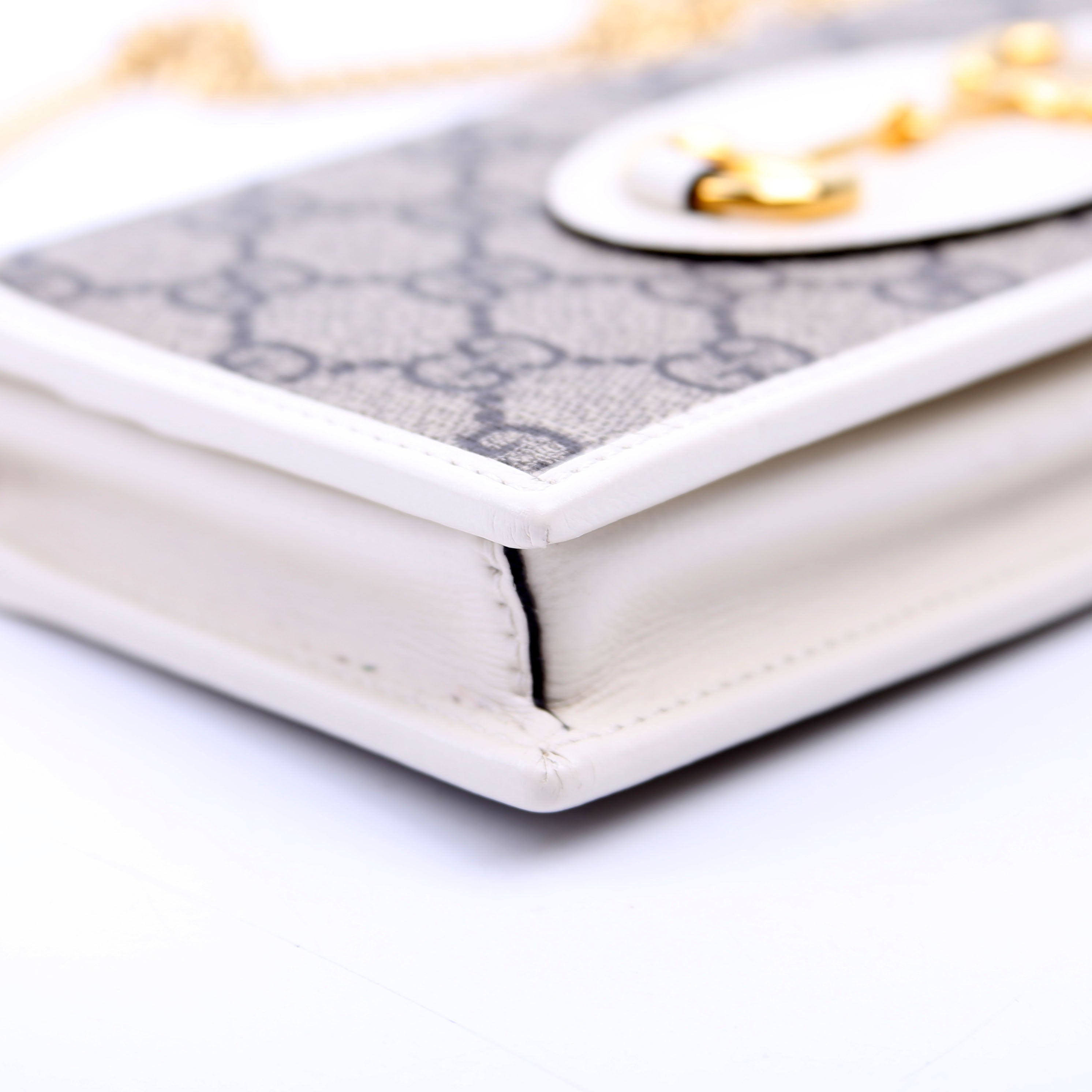 621892 Horsebit 1955 Wallet With Chain White