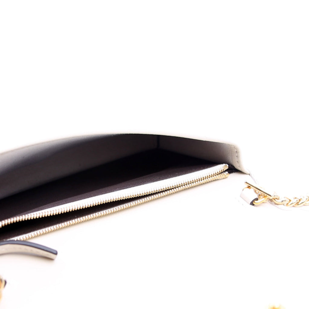 621892 Horsebit 1955 Wallet With Chain White