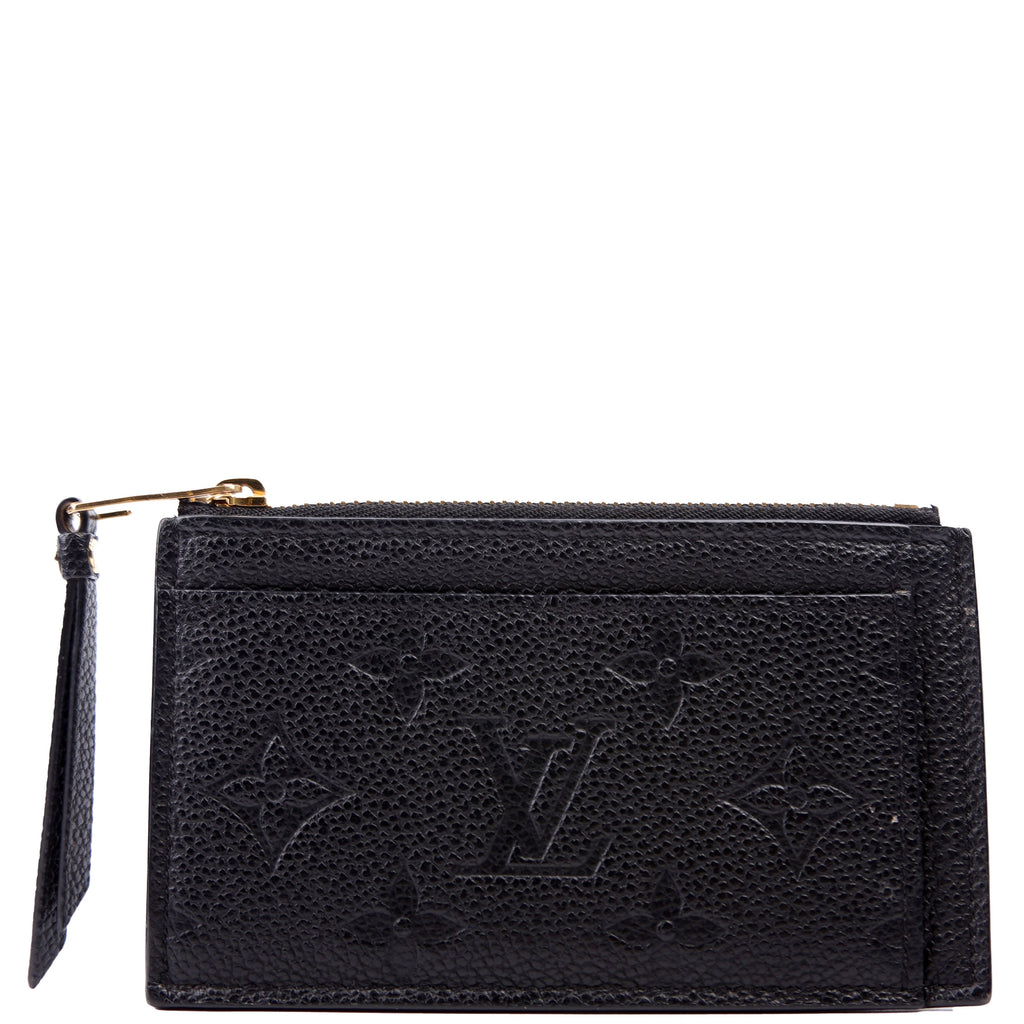 Porte Cartes Zip Empreinte Black
