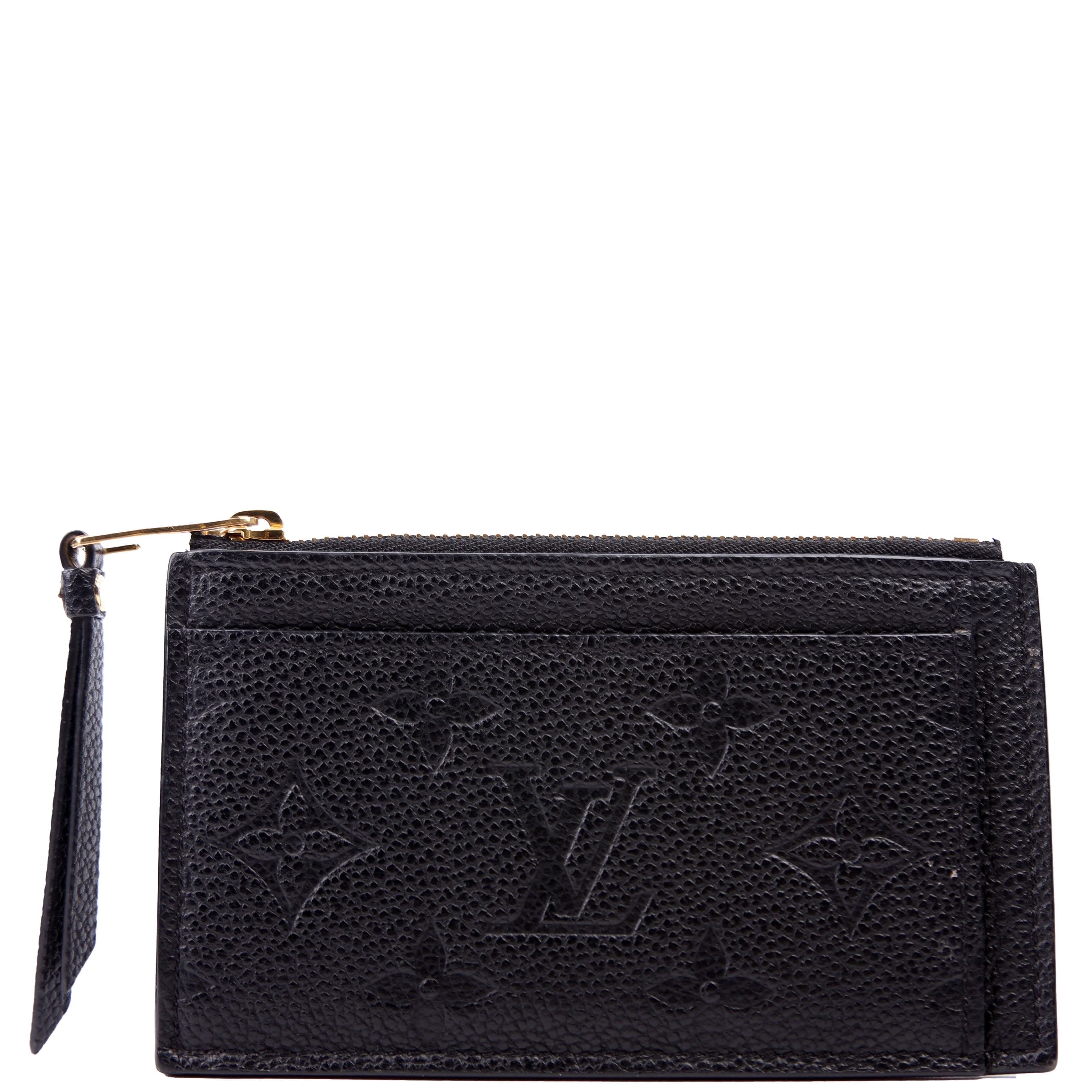 Porte Cartes Zip Empreinte Black