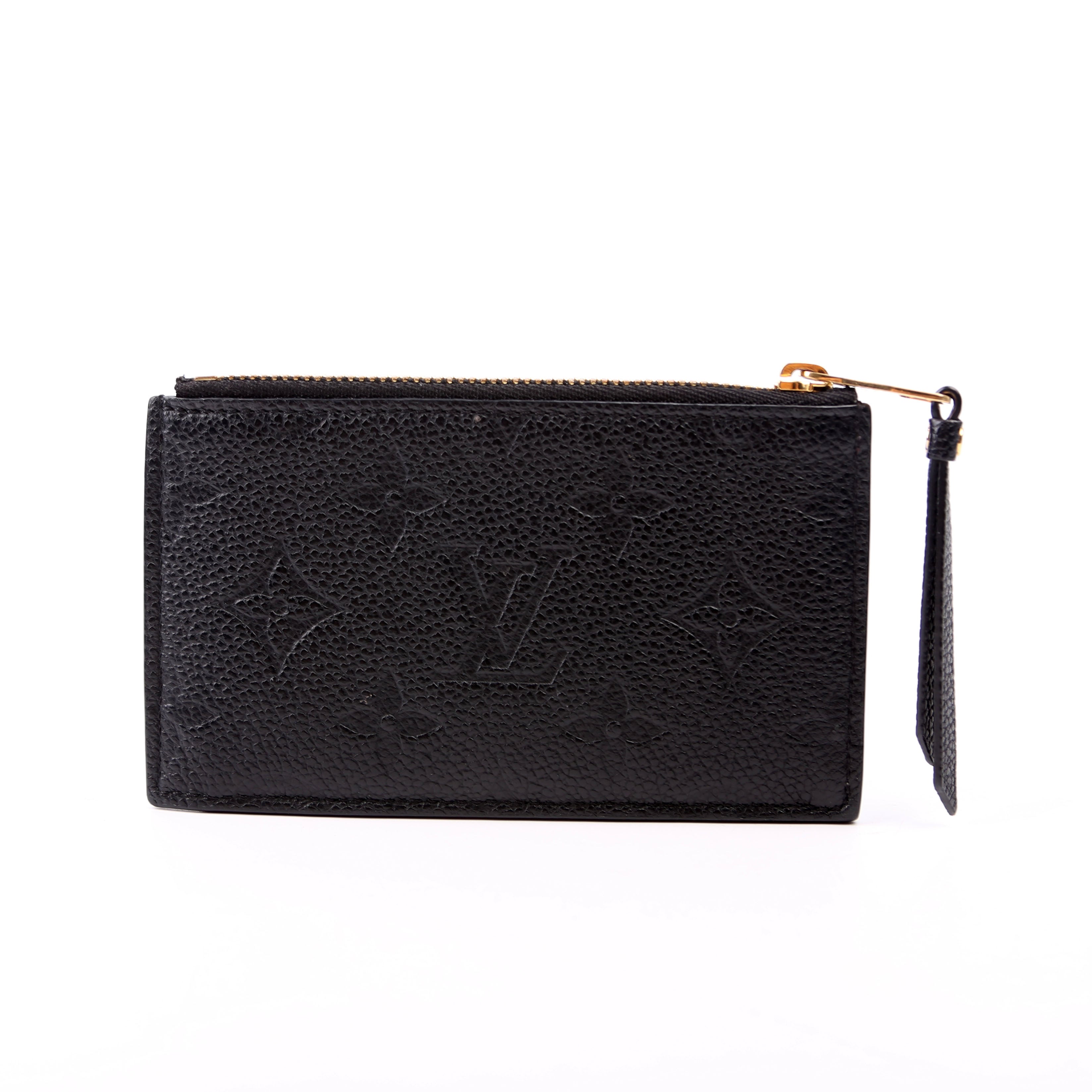 Porte Cartes Zip Empreinte Black