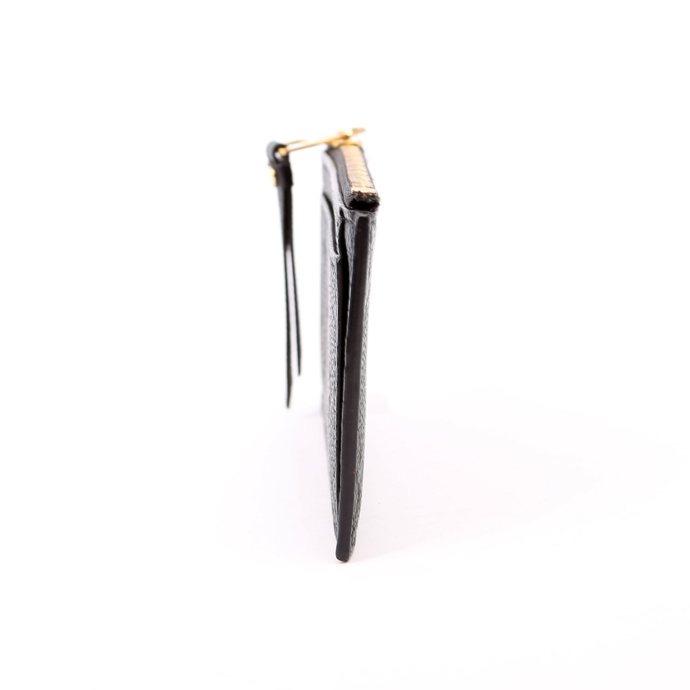 Porte Cartes Zip Empreinte Black